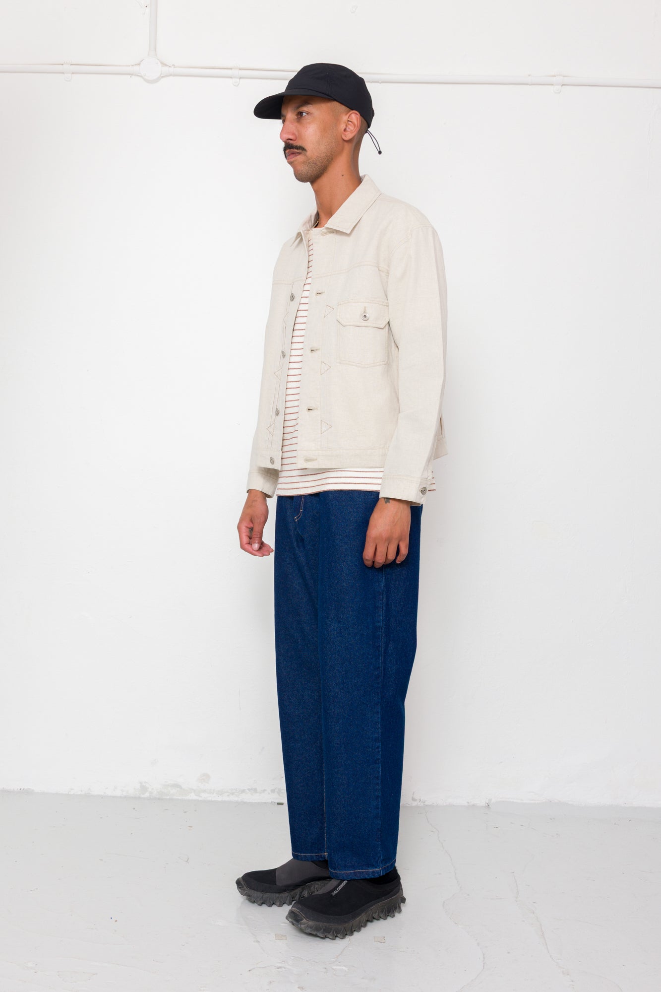 Trucker Jacket - Natural Linen Cotton Canvas