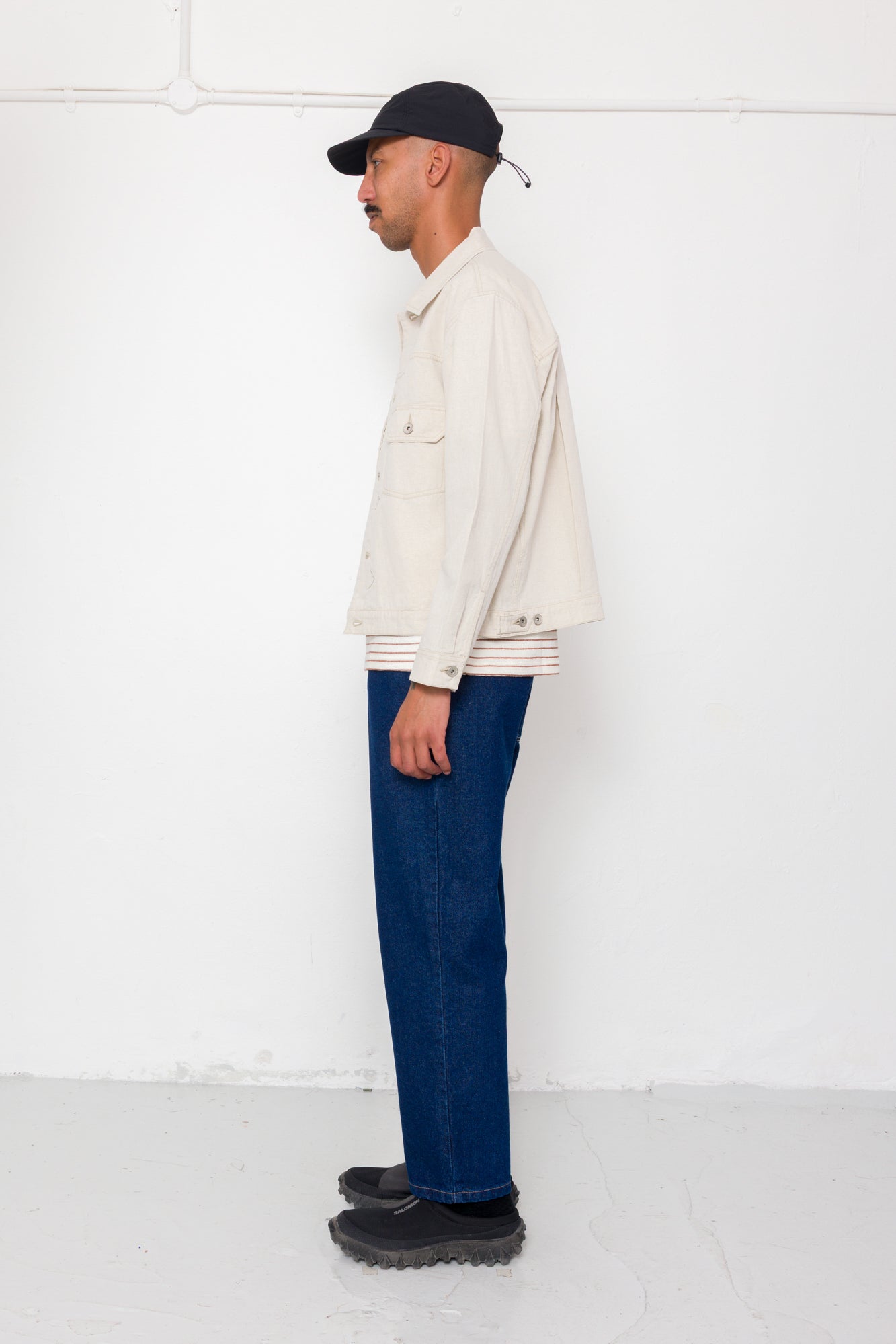 Trucker Jacket - Natural Linen Cotton Canvas