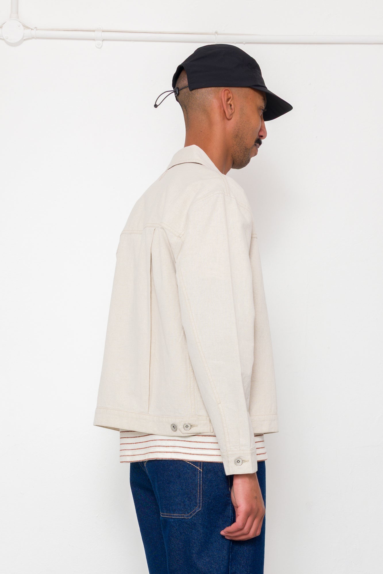 Trucker Jacket - Natural Linen Cotton Canvas