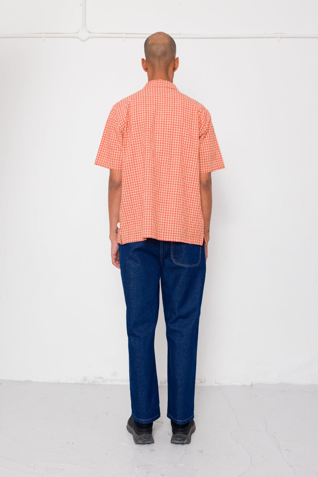 Gabe Shirt - Red Oxide Textured Check