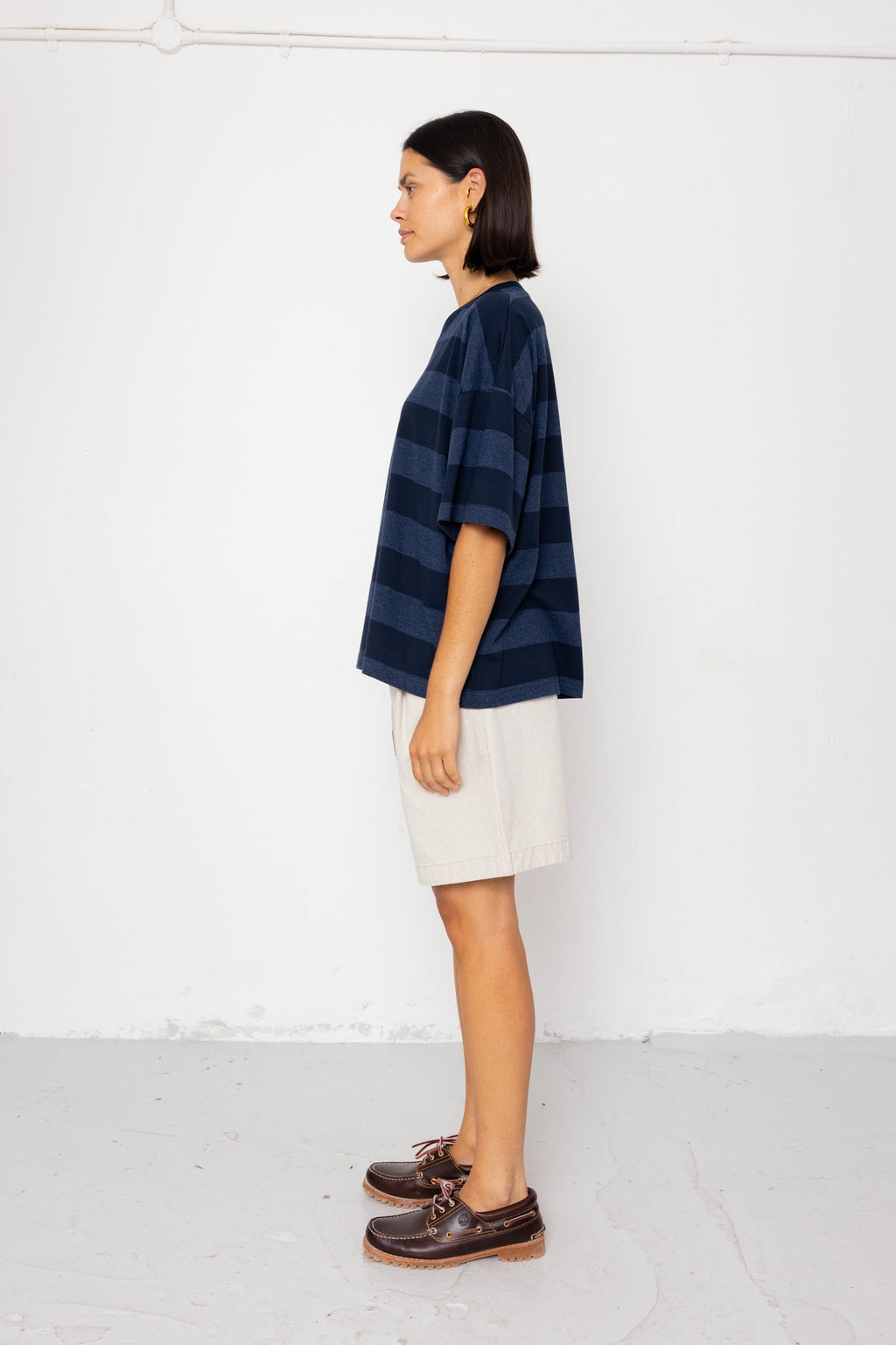 Boyfriend T-Shirt - Navy / Blue Stripe