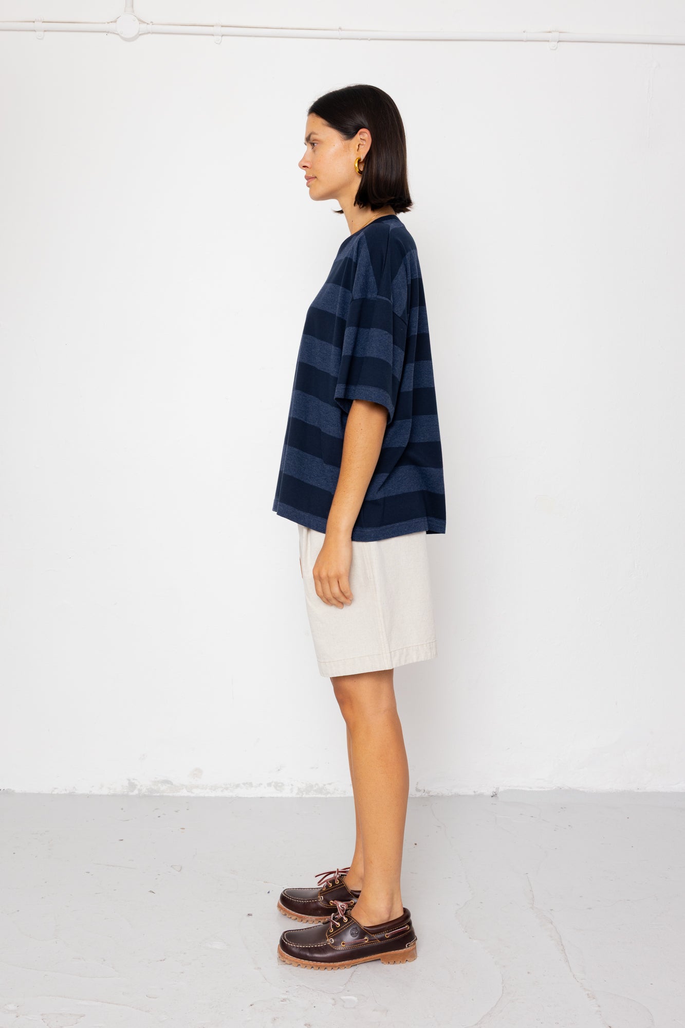 Boyfriend T-Shirt - Navy / Blue Stripe