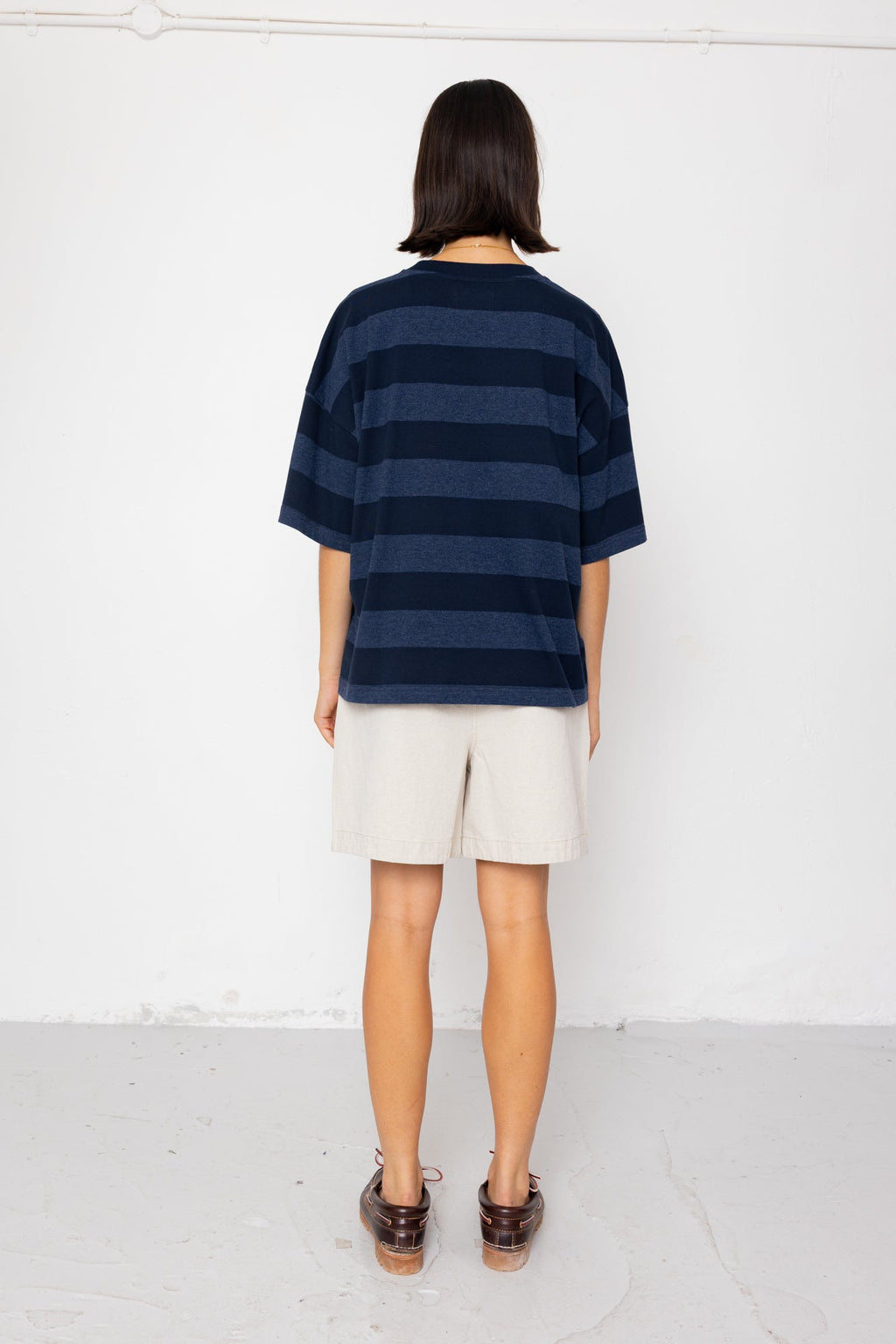 Boyfriend T-Shirt - Navy / Blue Stripe