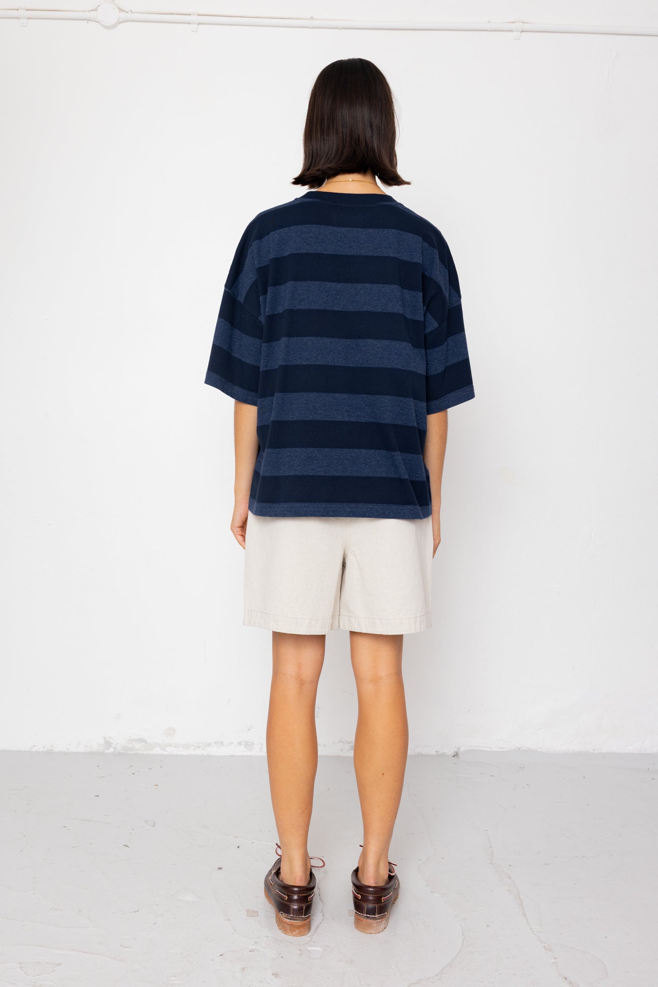 Boyfriend T-Shirt - Navy / Blue Stripe