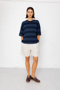 Boyfriend T-Shirt - Navy / Blue Stripe