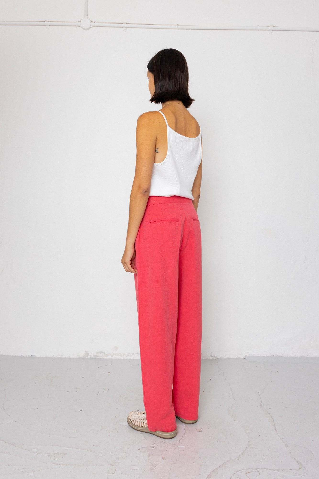 Suit Trousers - Rose Red