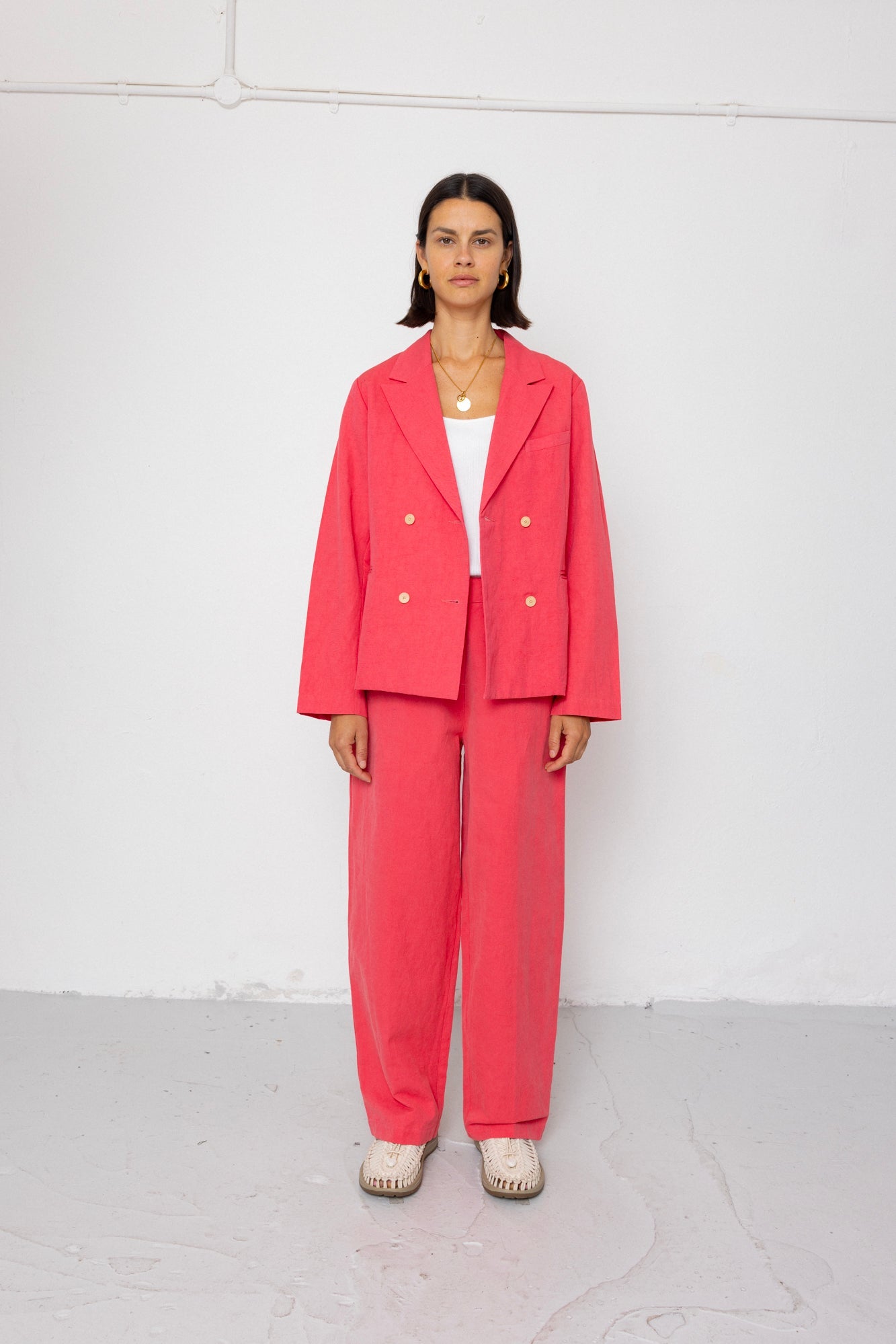 Suit Trousers - Rose Red