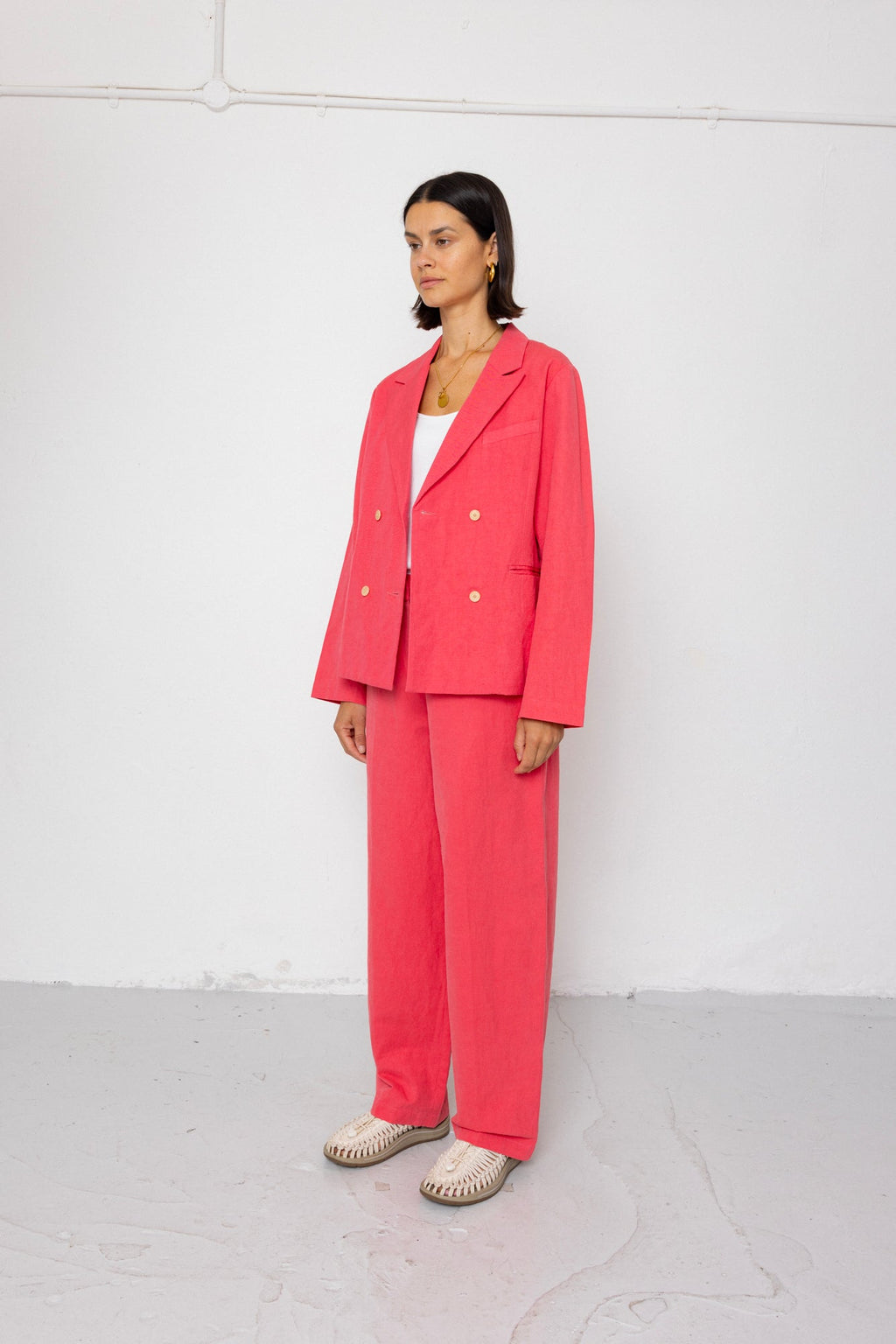 Suit Trousers - Rose Red