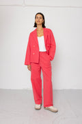 Suit Trousers - Rose Red