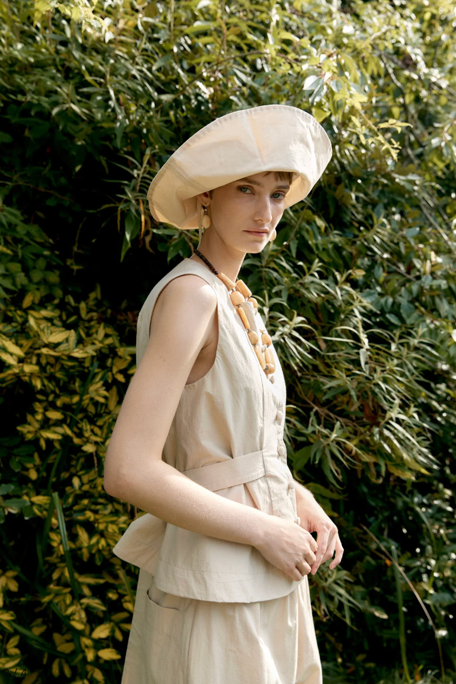 Cawley | Dry Oilskin Sunhat - Natural