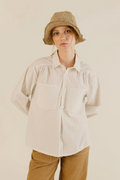 Sideline | Amelie Shirt - Soft Yellow Stripe