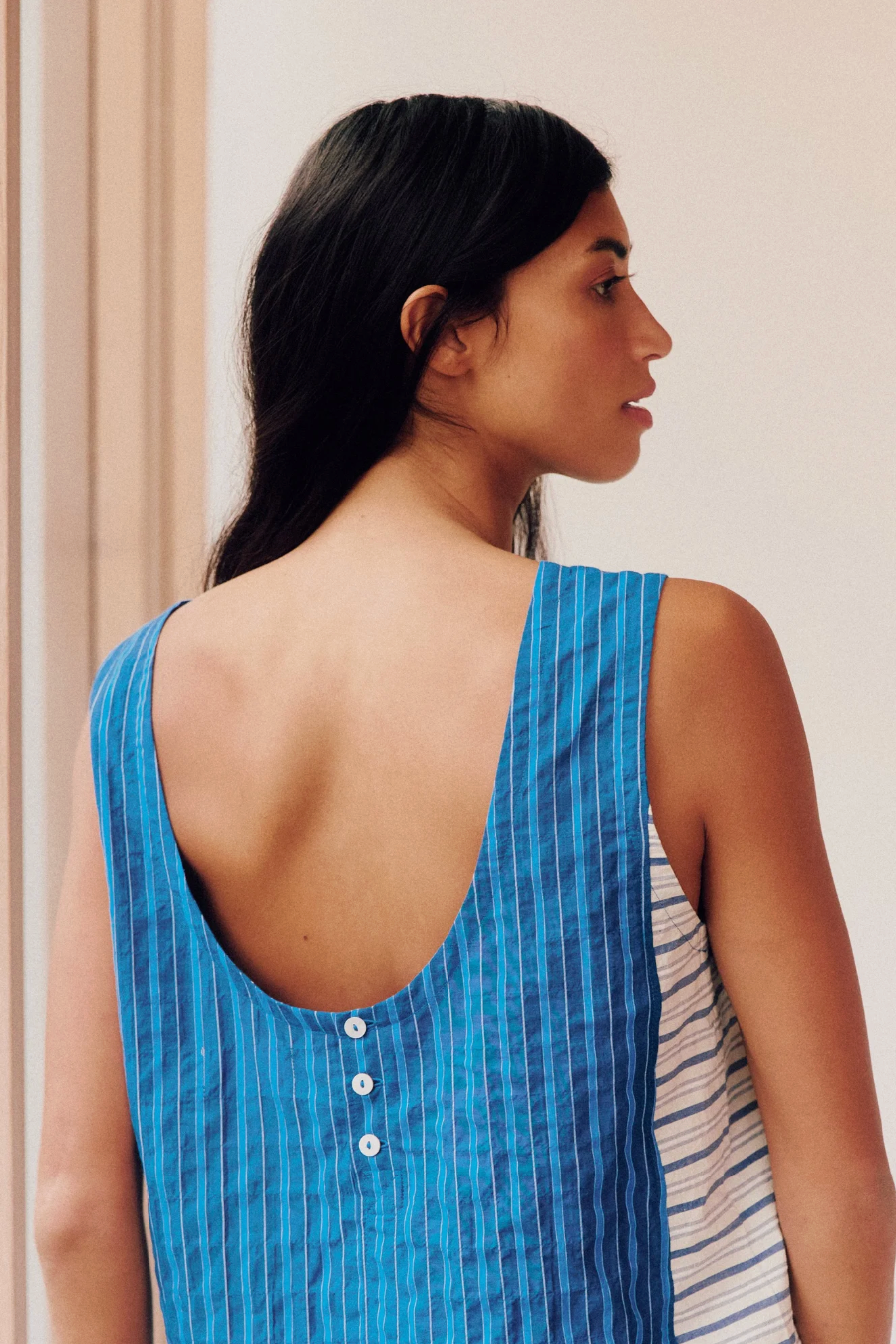 Sideline | Wake Top - Cobalt Stripe