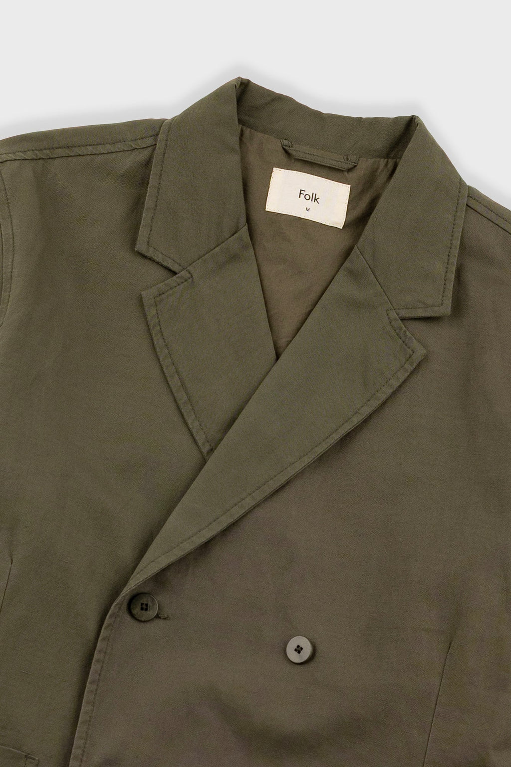 Easy Fit Blazer - Dark Olive Slub Linen