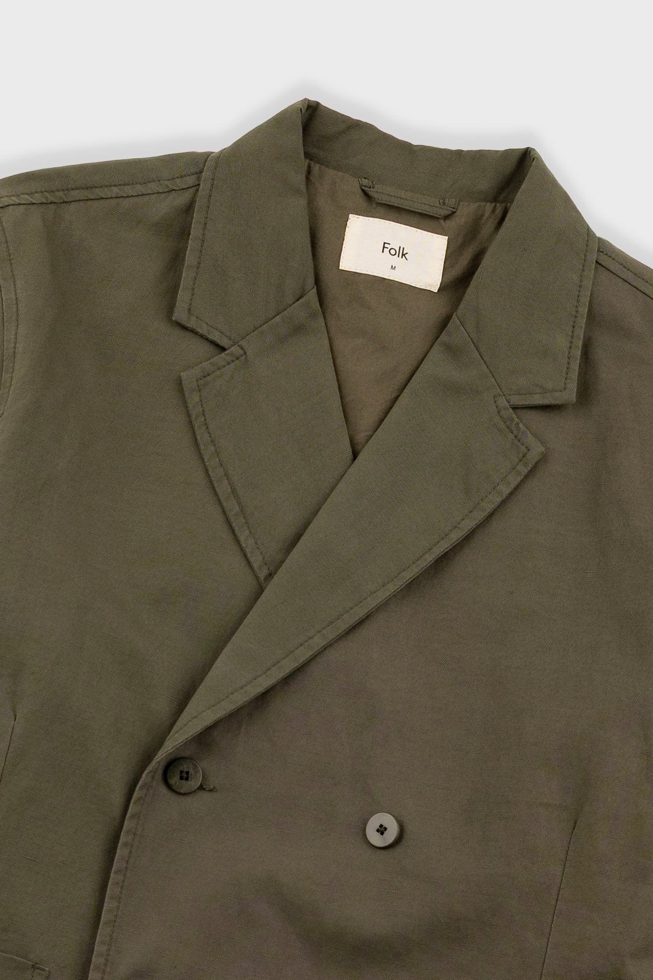 Easy Fit Blazer - Dark Olive Slub Linen
