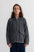 Cropped Winter Coat - Charcoal Wool