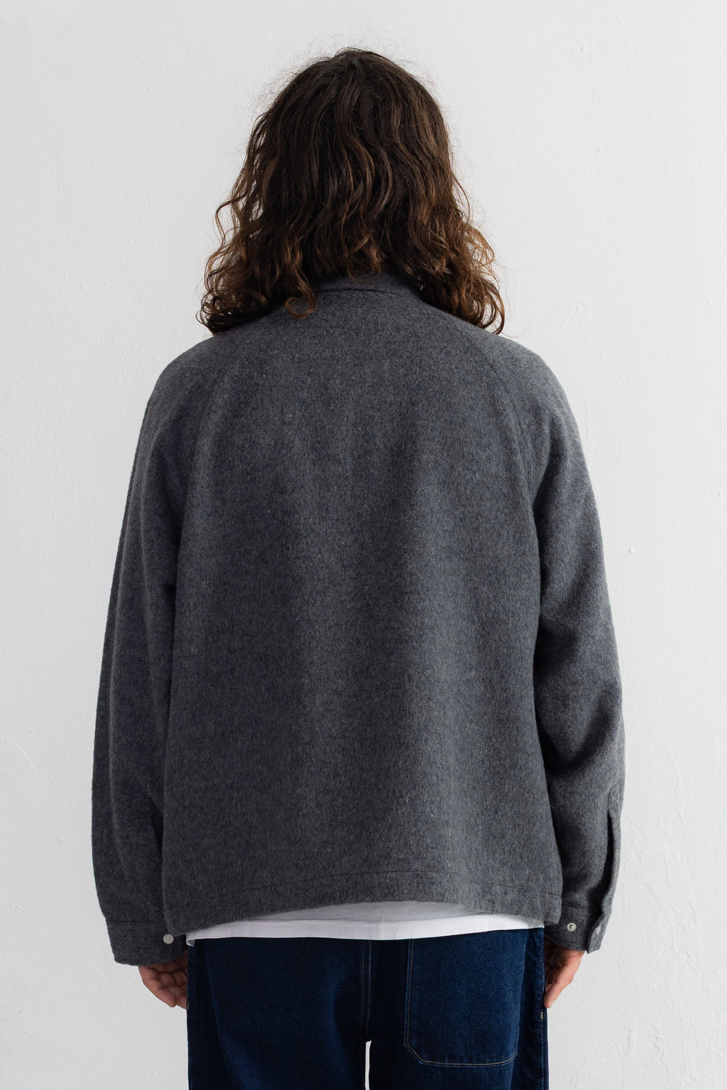 Cropped Winter Coat - Charcoal Wool