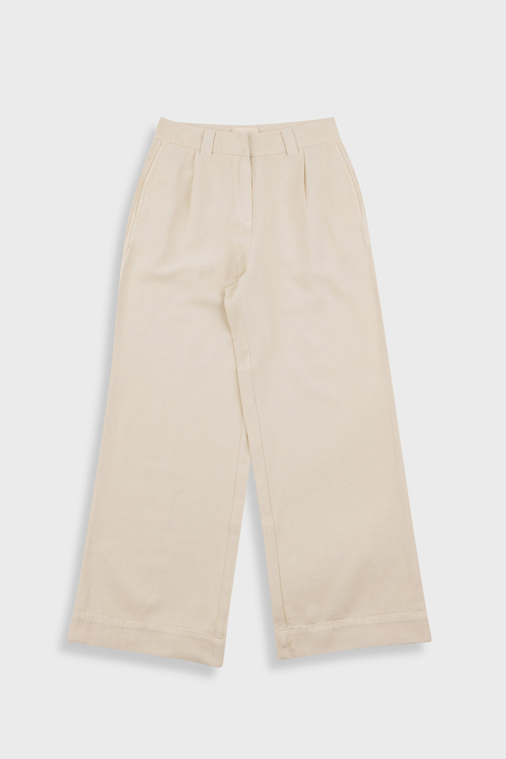 Pleated Pant - Stone Canvas