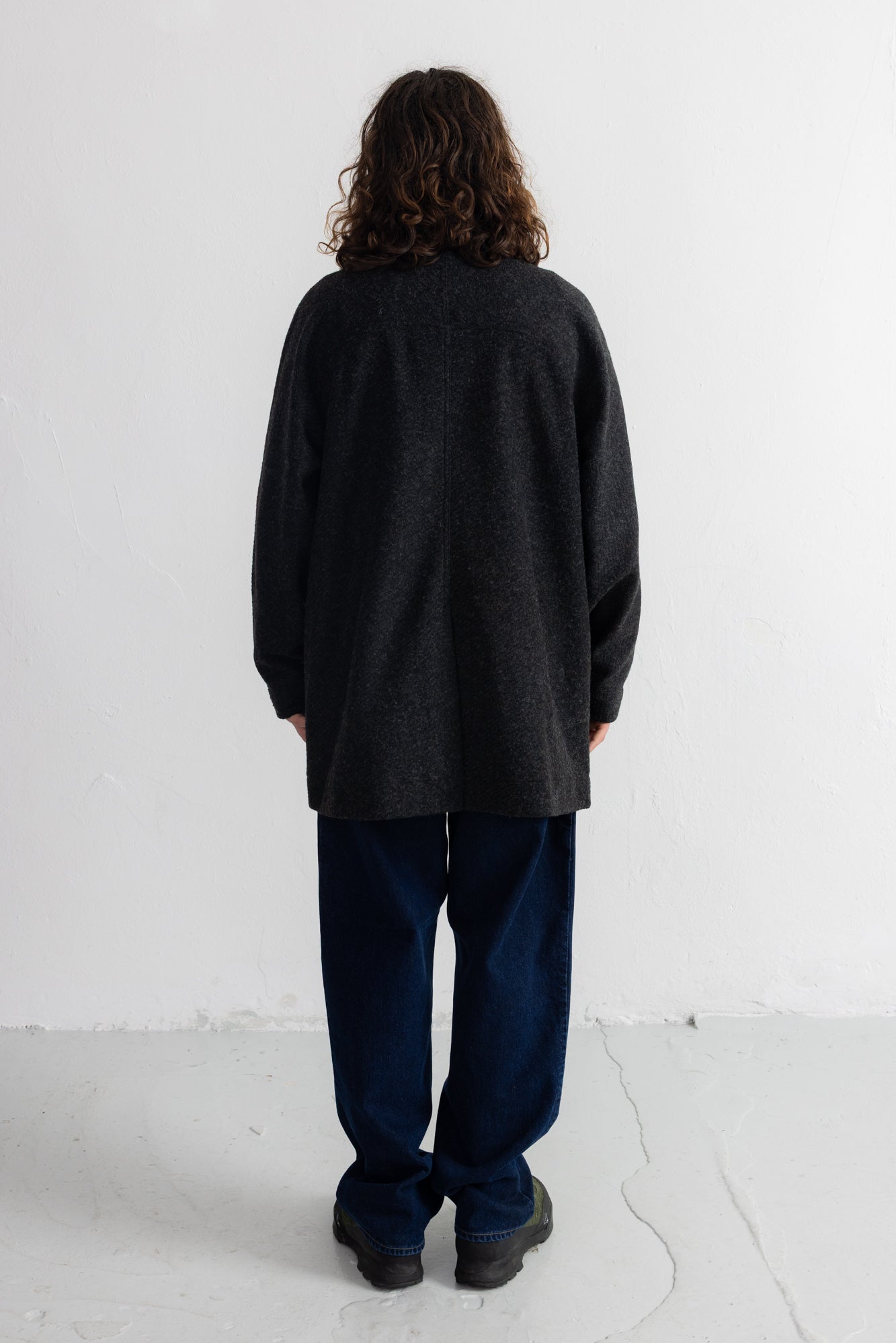 Car Coat - Charcoal Wool Twill