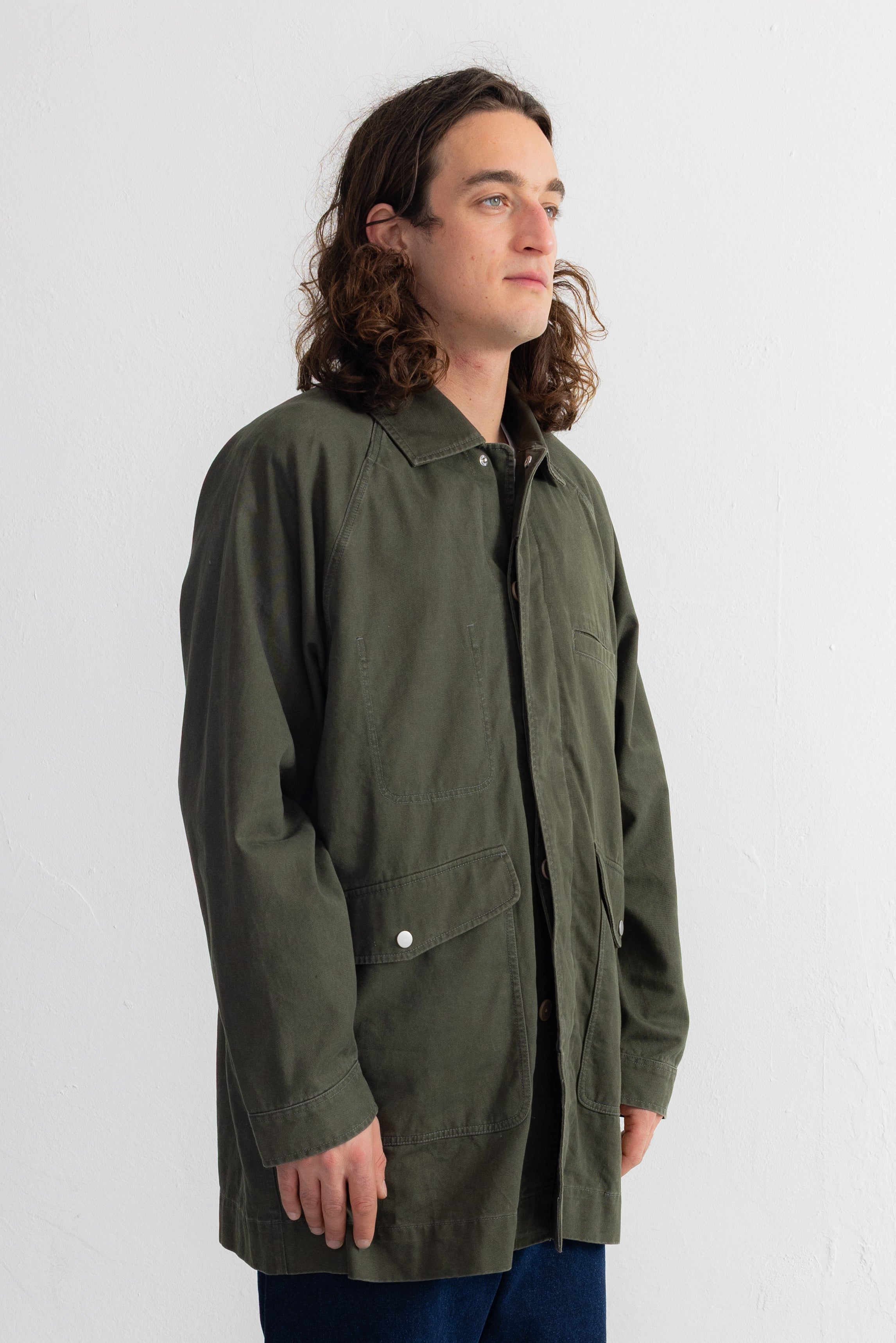Car Coat - Dark Sage Twill