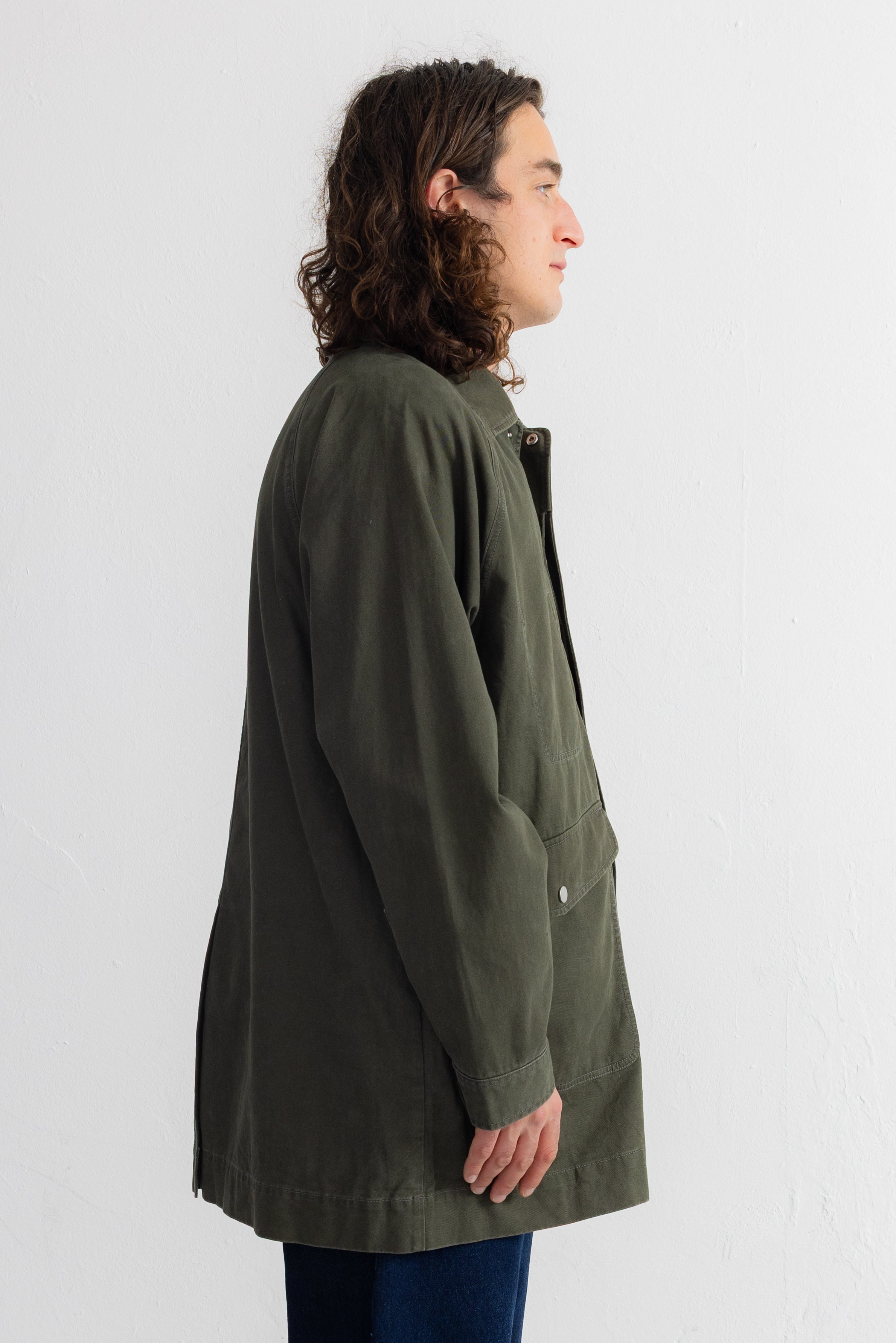 Car Coat - Dark Sage Twill