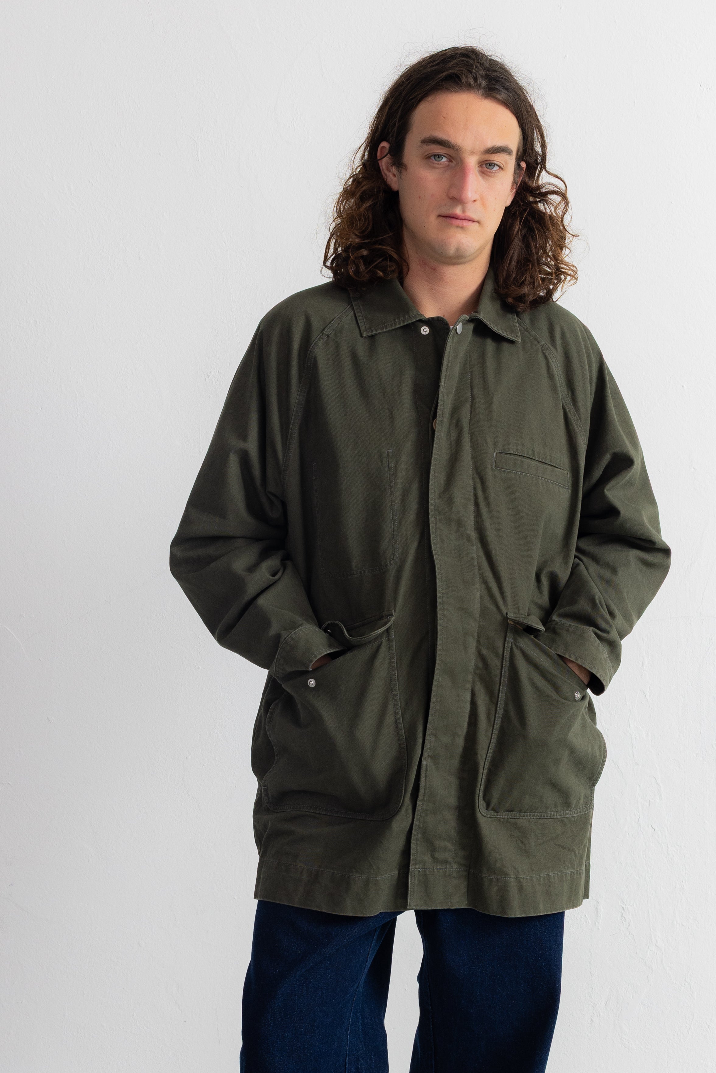 Car Coat - Dark Sage Twill