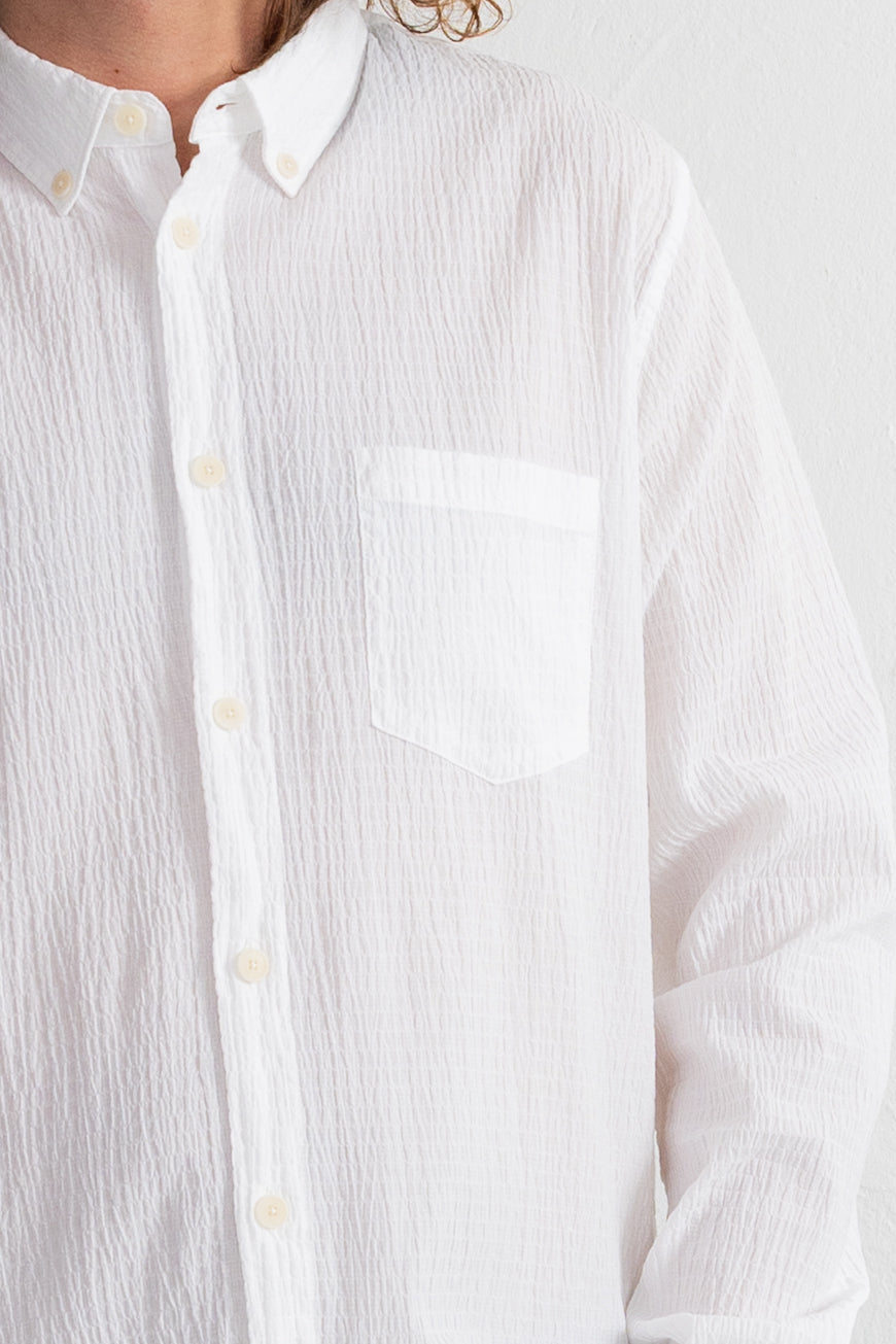 Relaxed Fit Shirt - White Texture