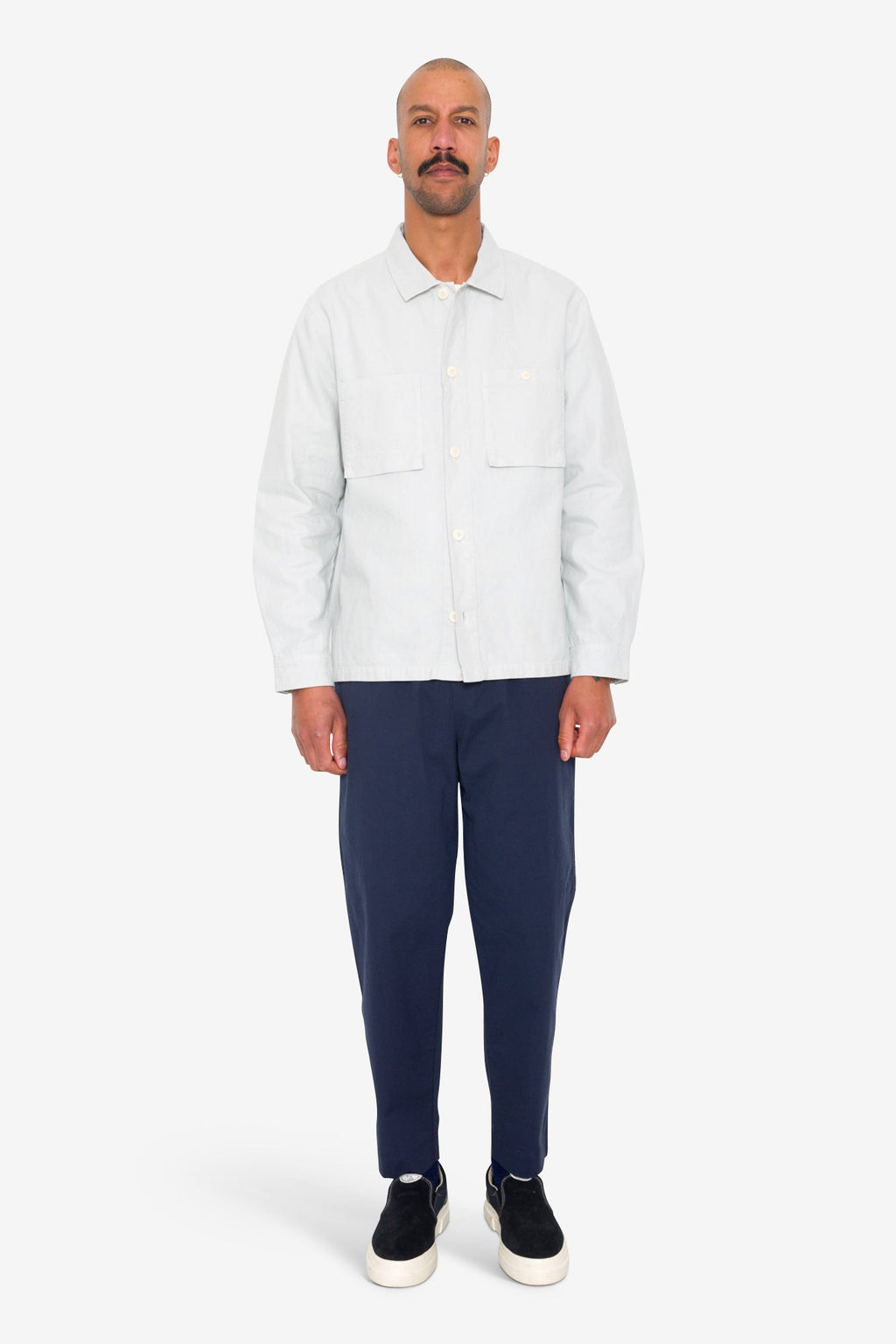 Patch Overshirt - Mineral Blue Hemp Canvas