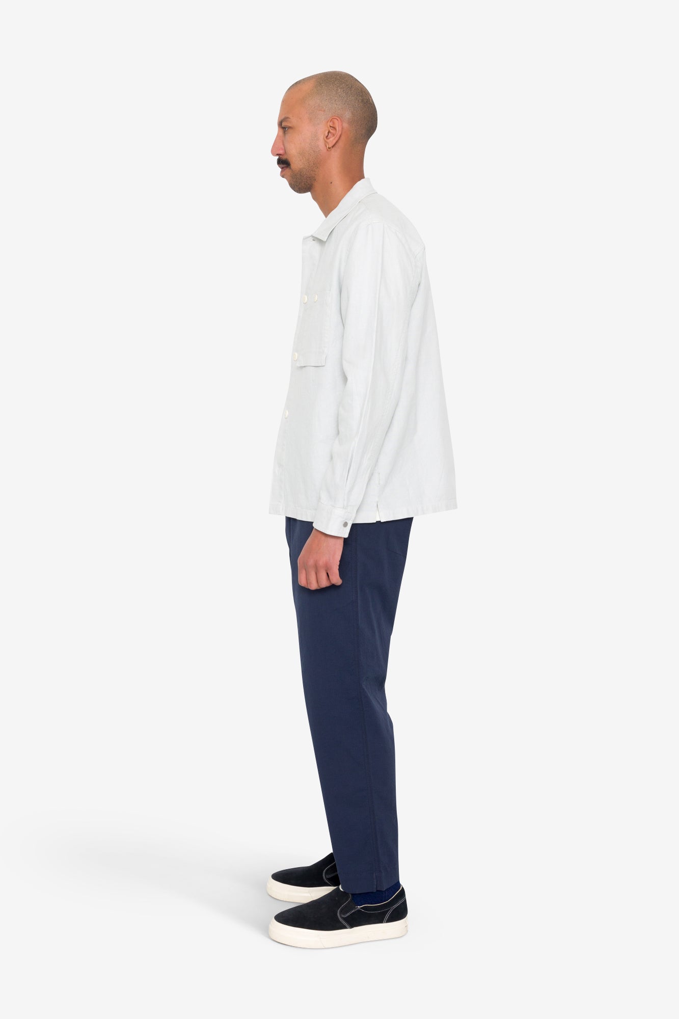 Patch Overshirt - Mineral Blue Hemp Canvas