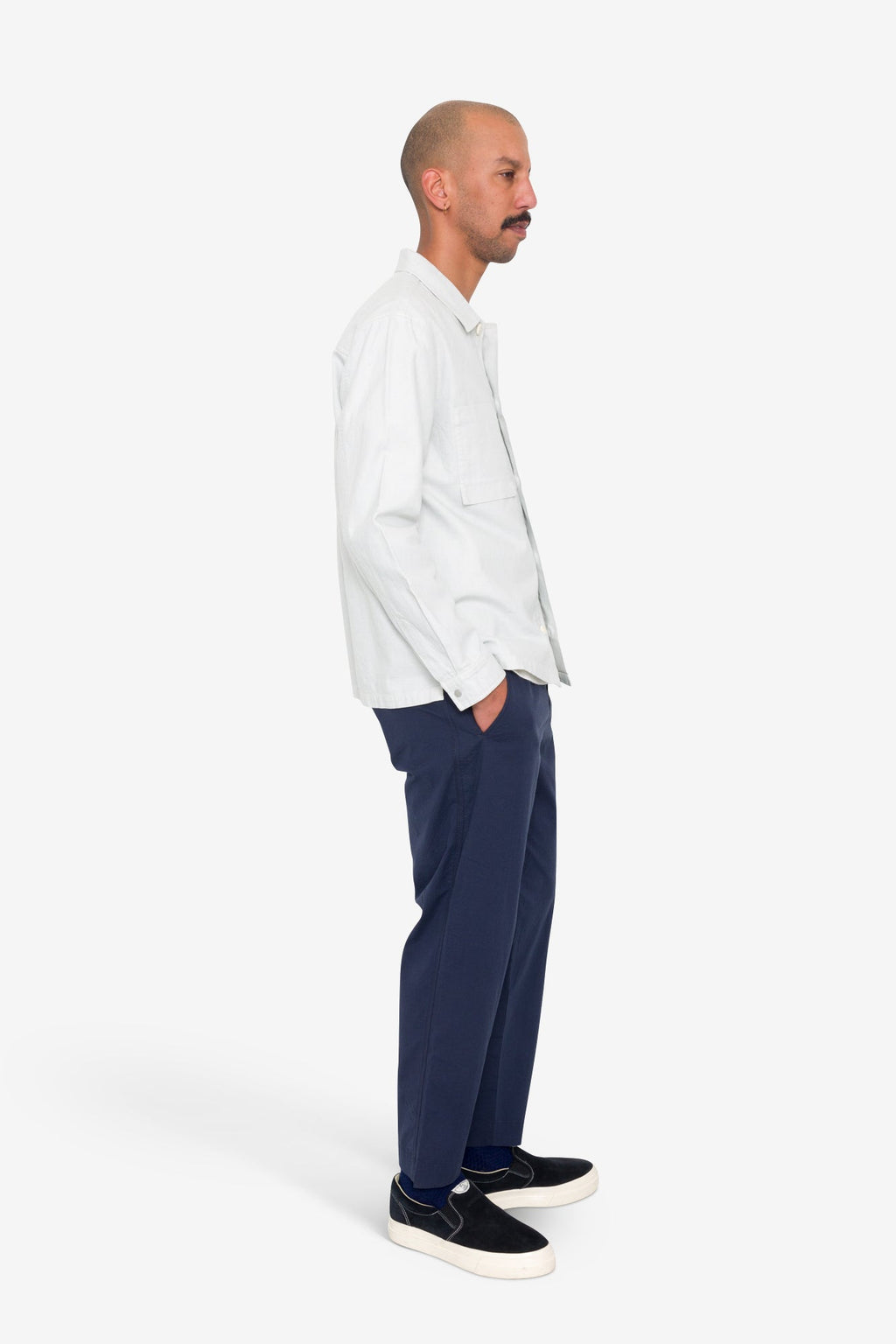 Patch Overshirt - Mineral Blue Hemp Canvas
