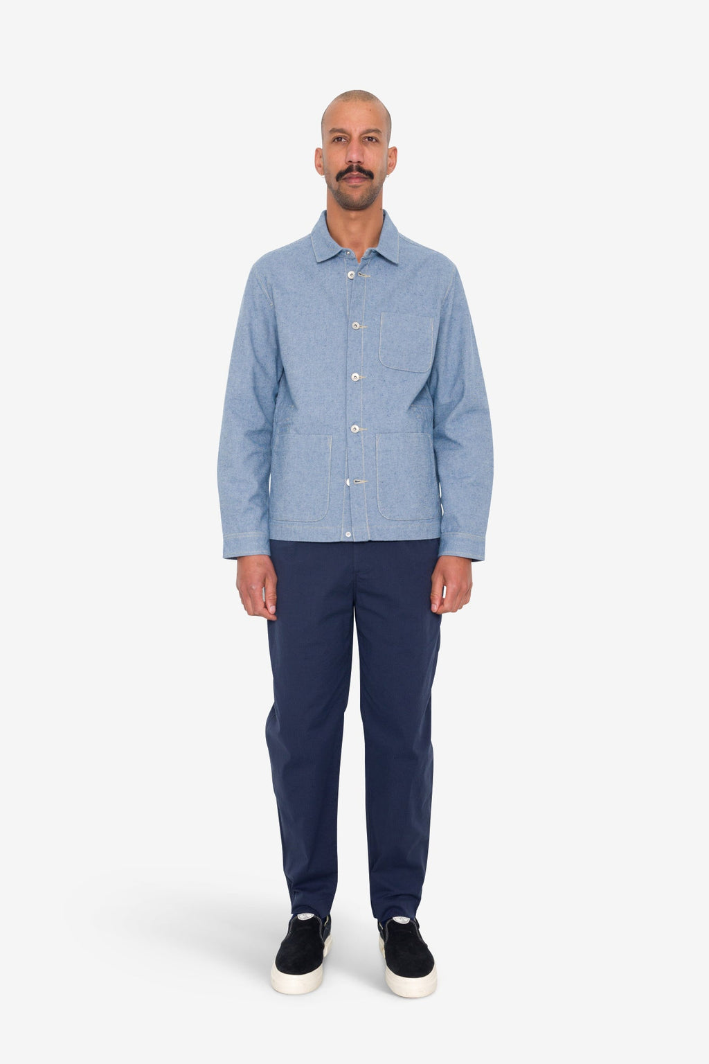 Assembly Jacket - Reverse Ice Blue Twill Denim