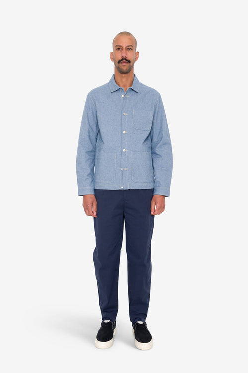 Assembly Jacket - Reverse Ice Blue Twill Denim
