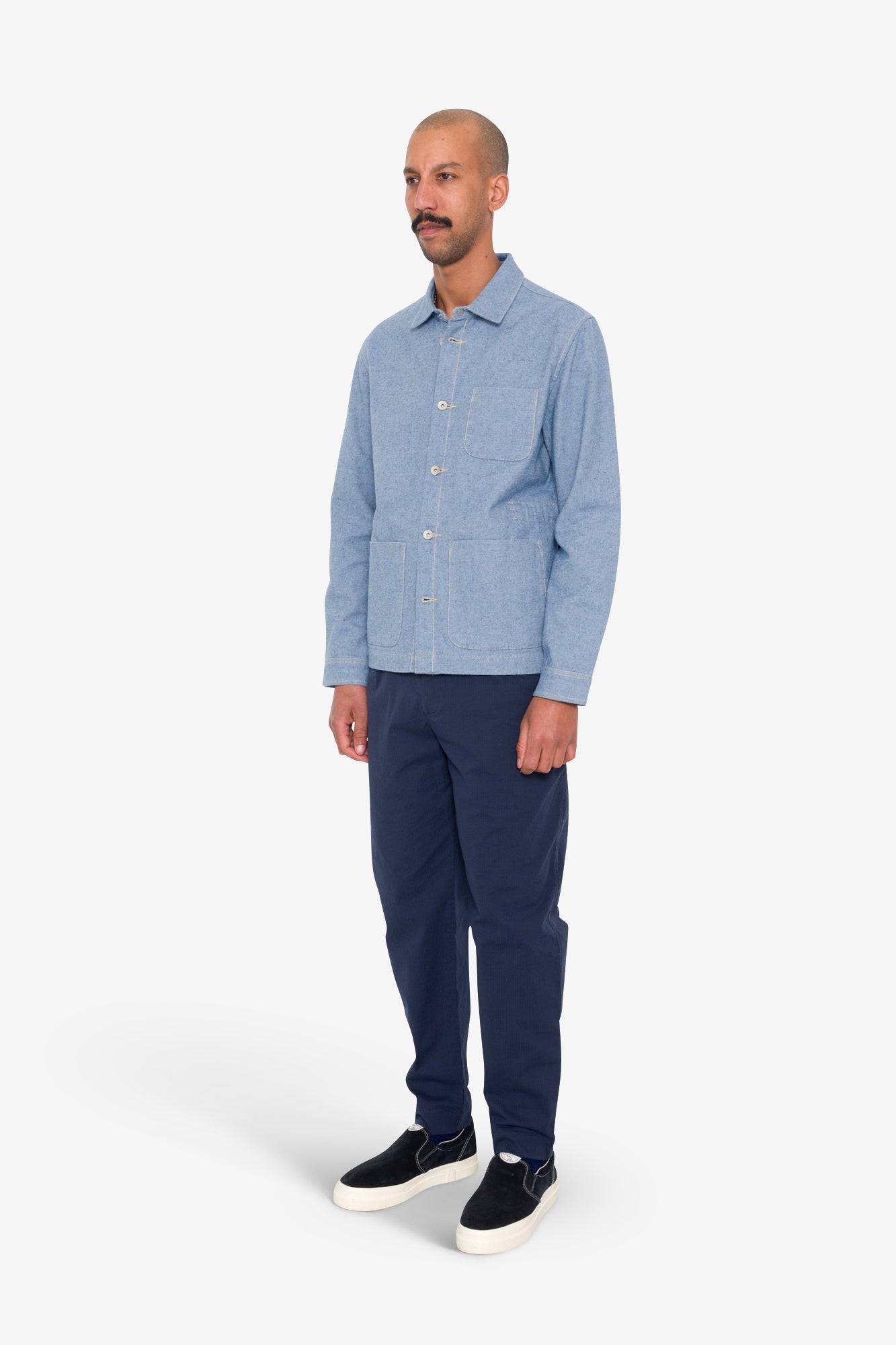 Assembly Jacket - Reverse Ice Blue Twill Denim