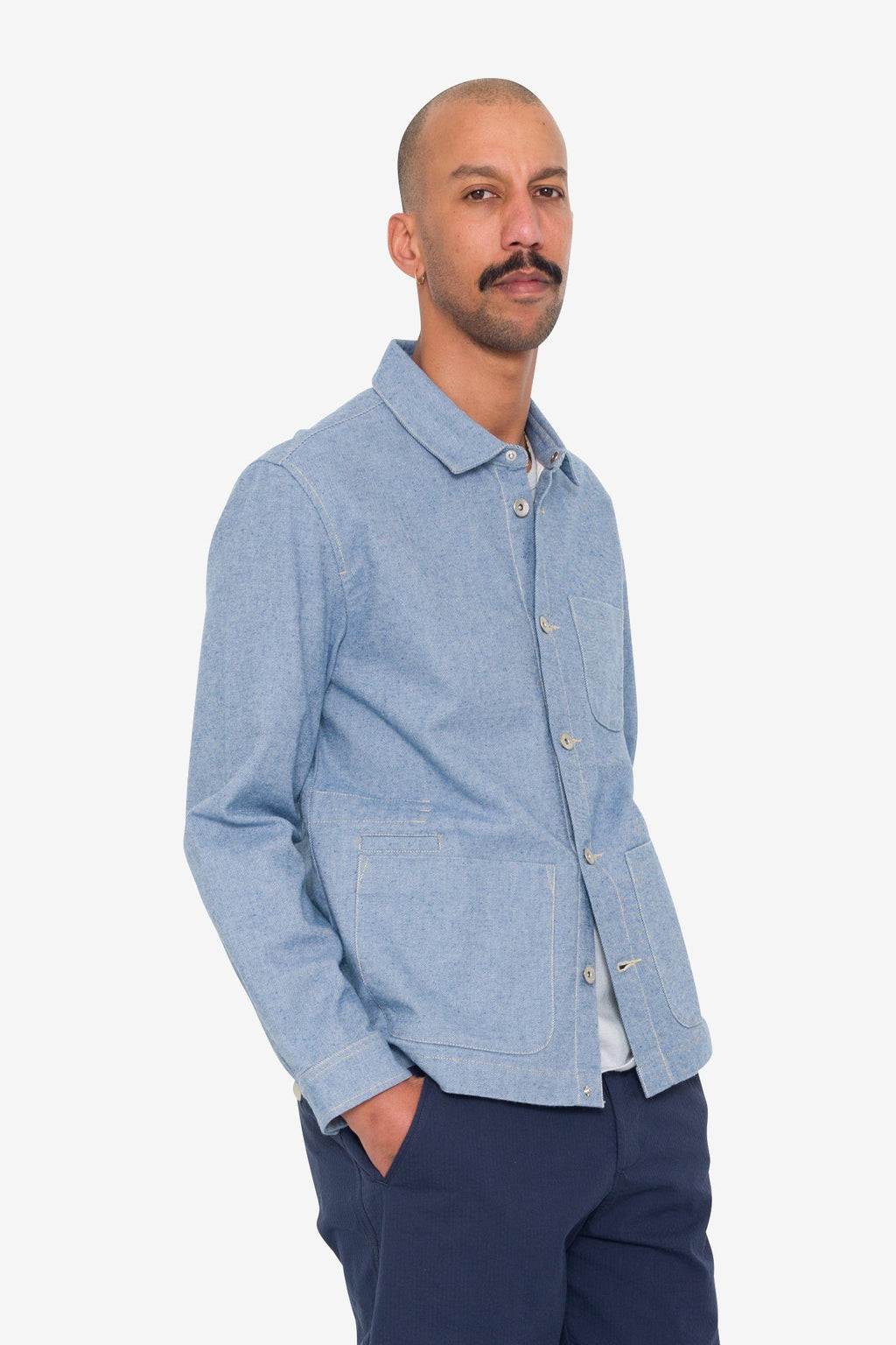 Assembly Jacket - Reverse Ice Blue Twill Denim