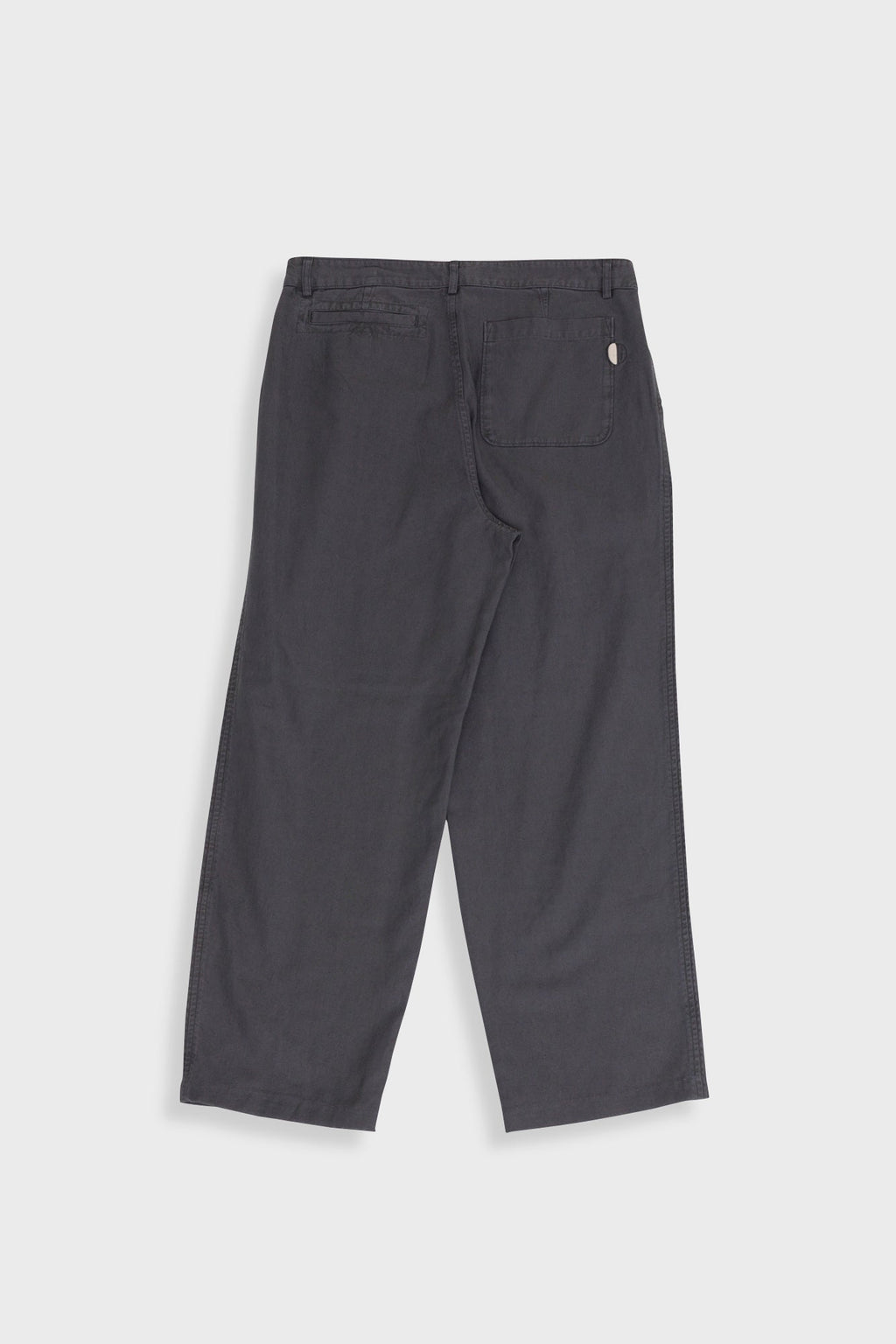 Wide Fit Trouser - Charcoal Hemp Canvas