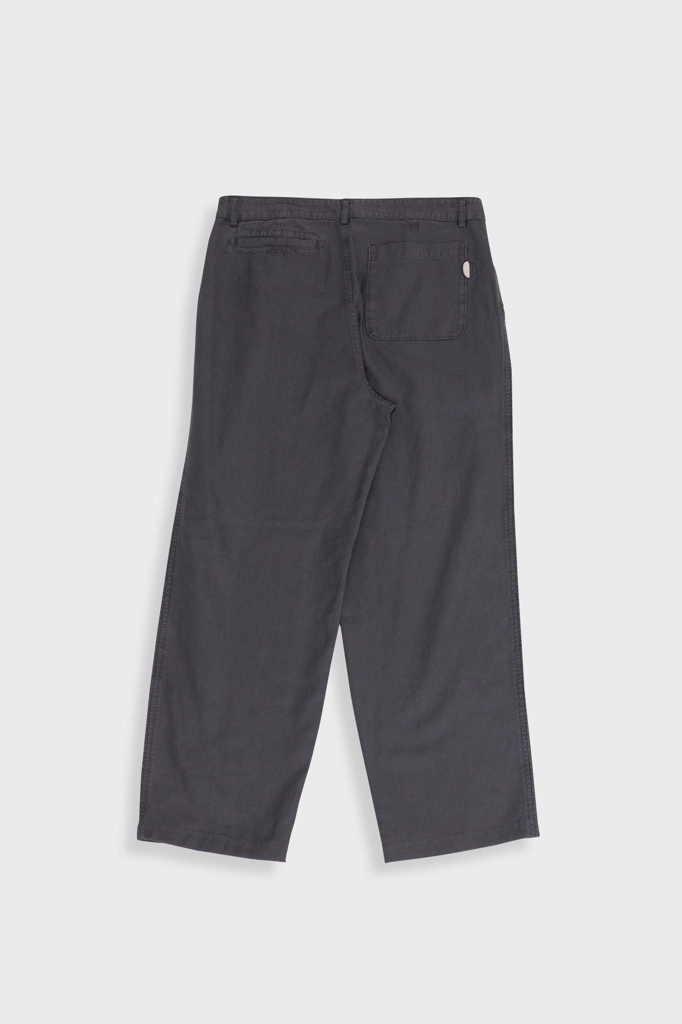 Wide Fit Trouser - Charcoal Hemp Canvas