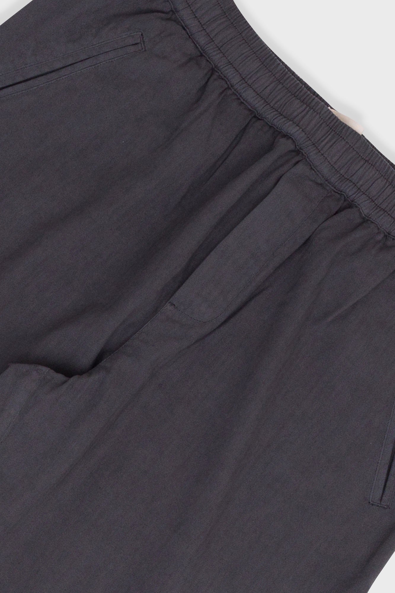 Drawcord Assembly Pant - Soft Black Herringbone