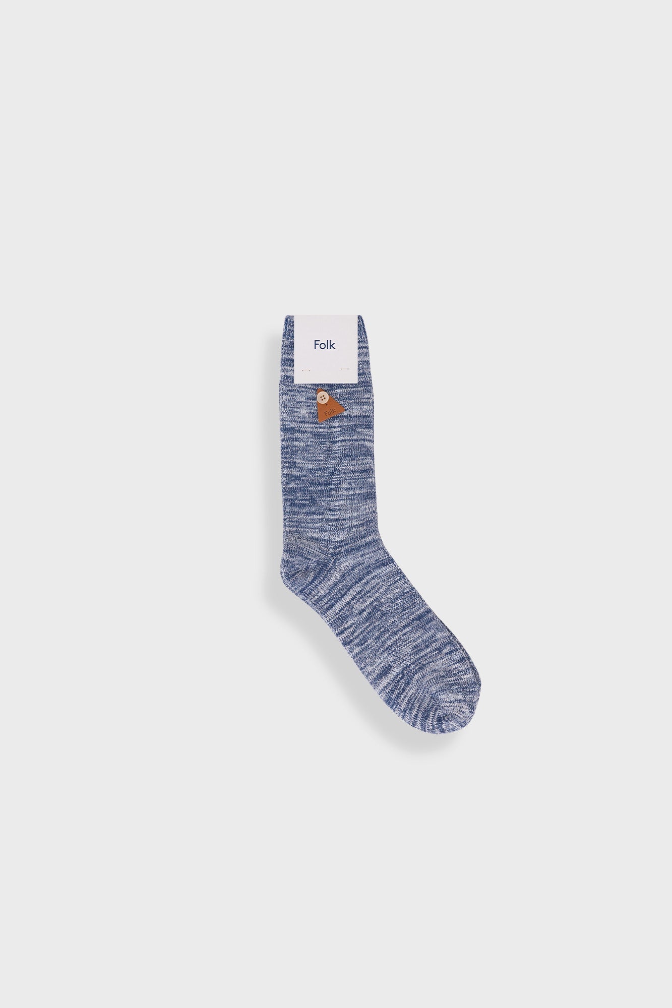 Melange Socks - Ecru Soft Blue Mix
