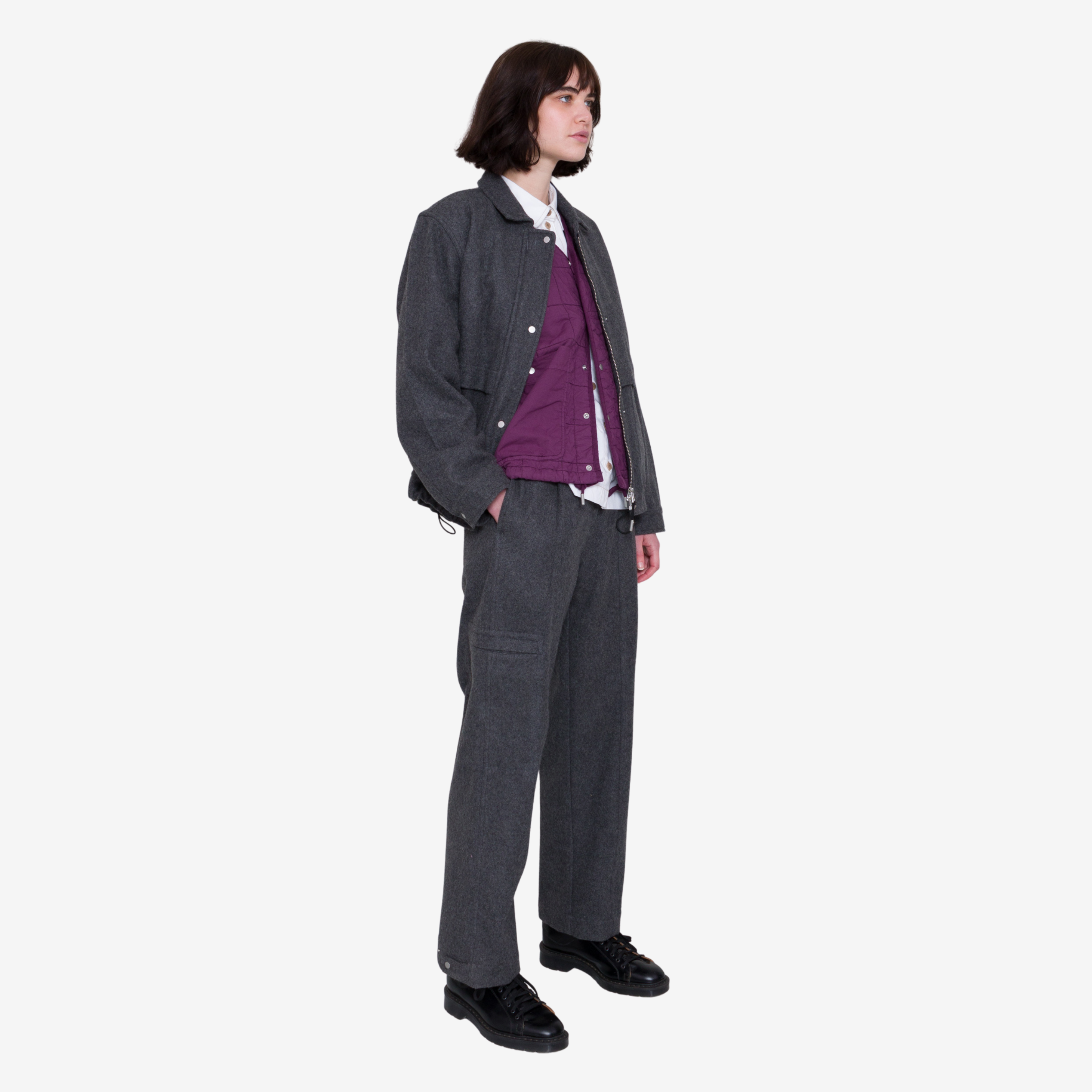 Cargo Pants - Mid Grey Wool