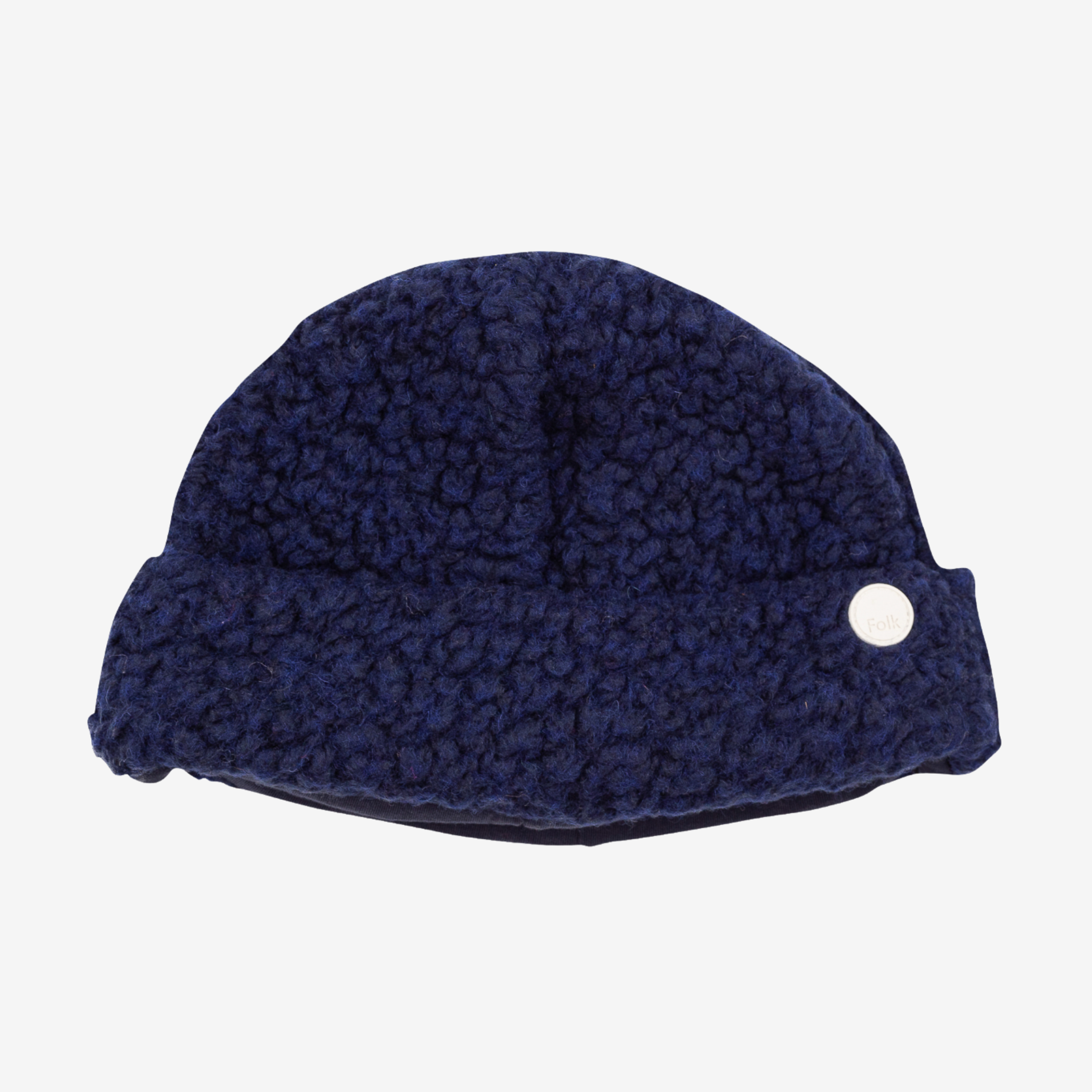 Fleece Beanie - Navy Wool