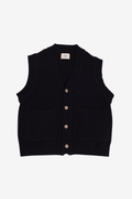 Chunky Pocket Vest - Black