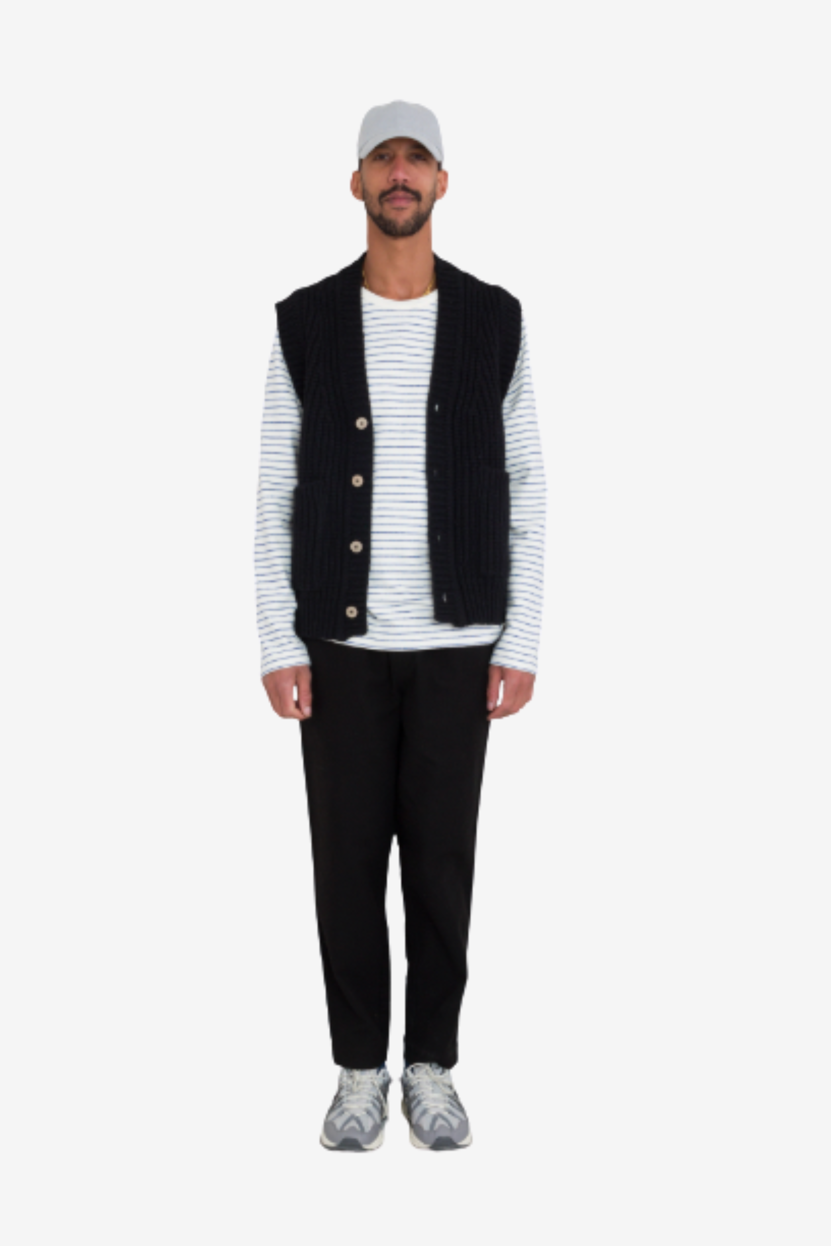 Chunky Pocket Vest - Black