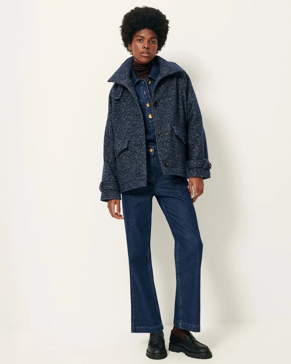Sessun | Lee Valley Coat - Denim Wool