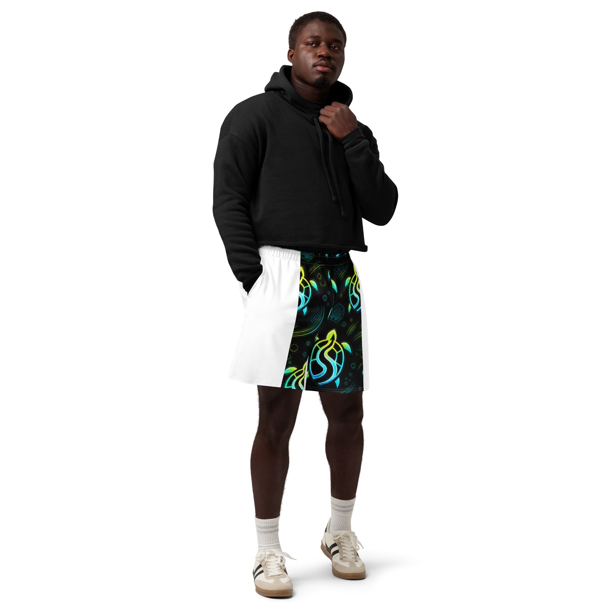 Urban Soul Neon Turtle Long Shorts
