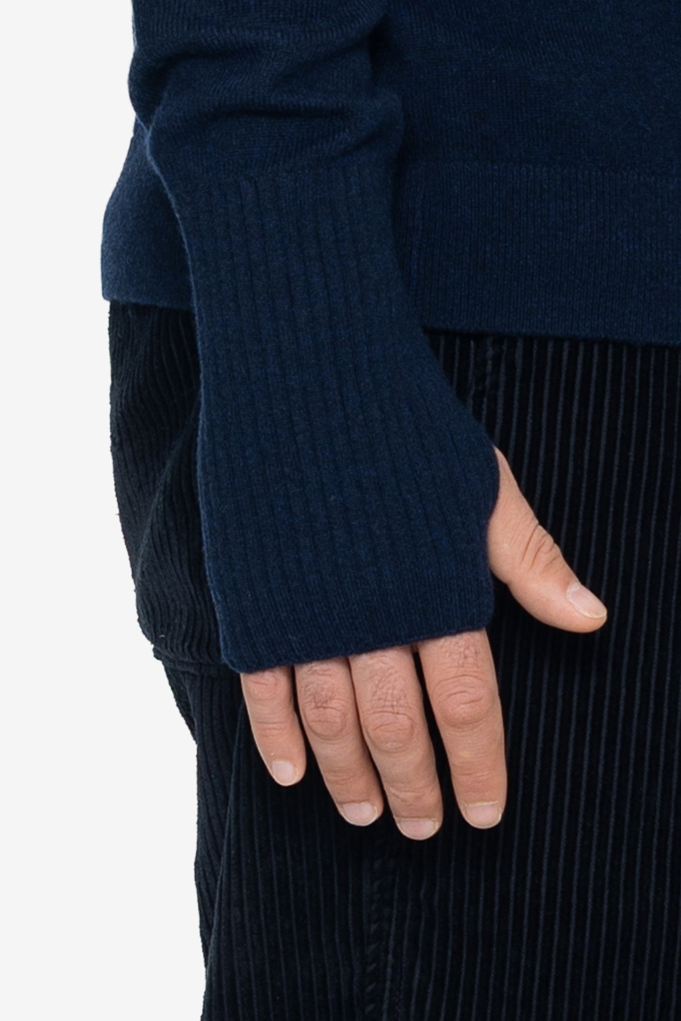 Rib Knit Top - Navy