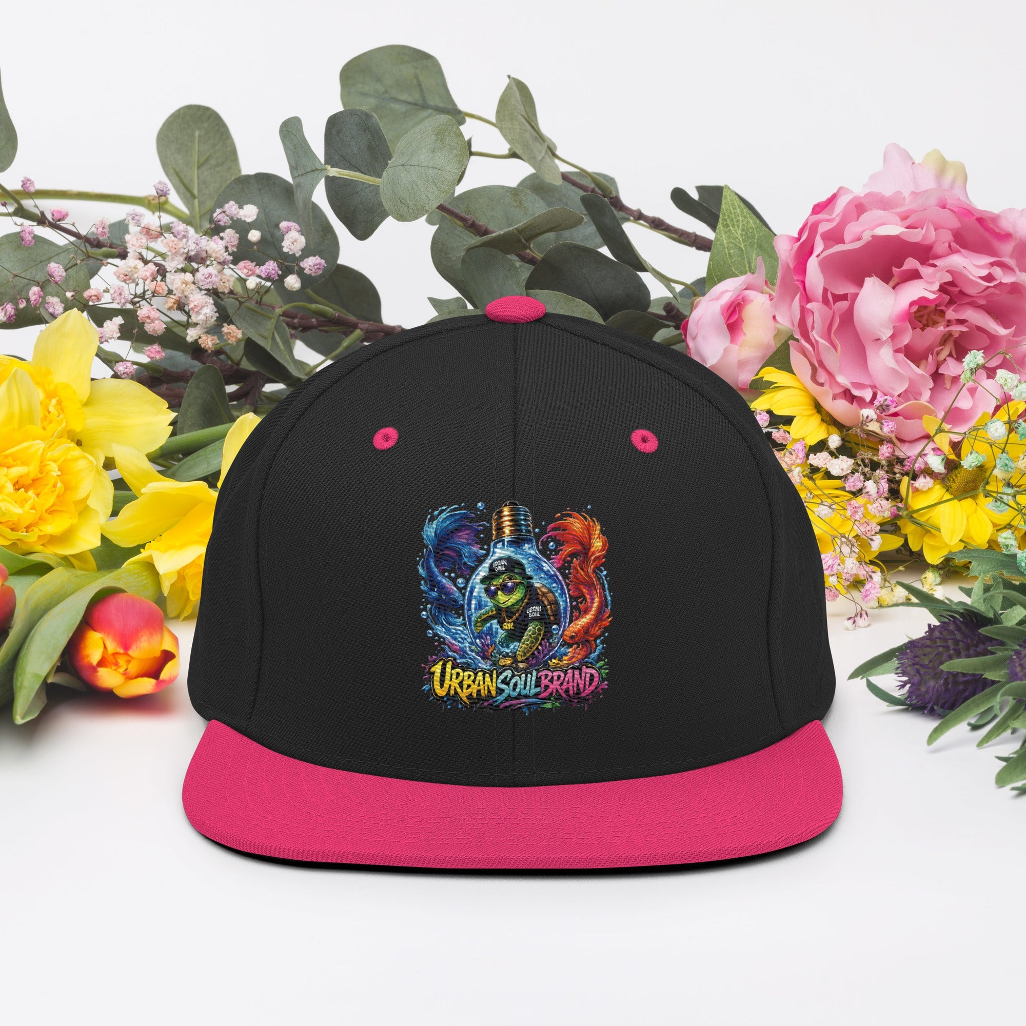 Urban Soul Fish Bowl Turtle Snapback Hat