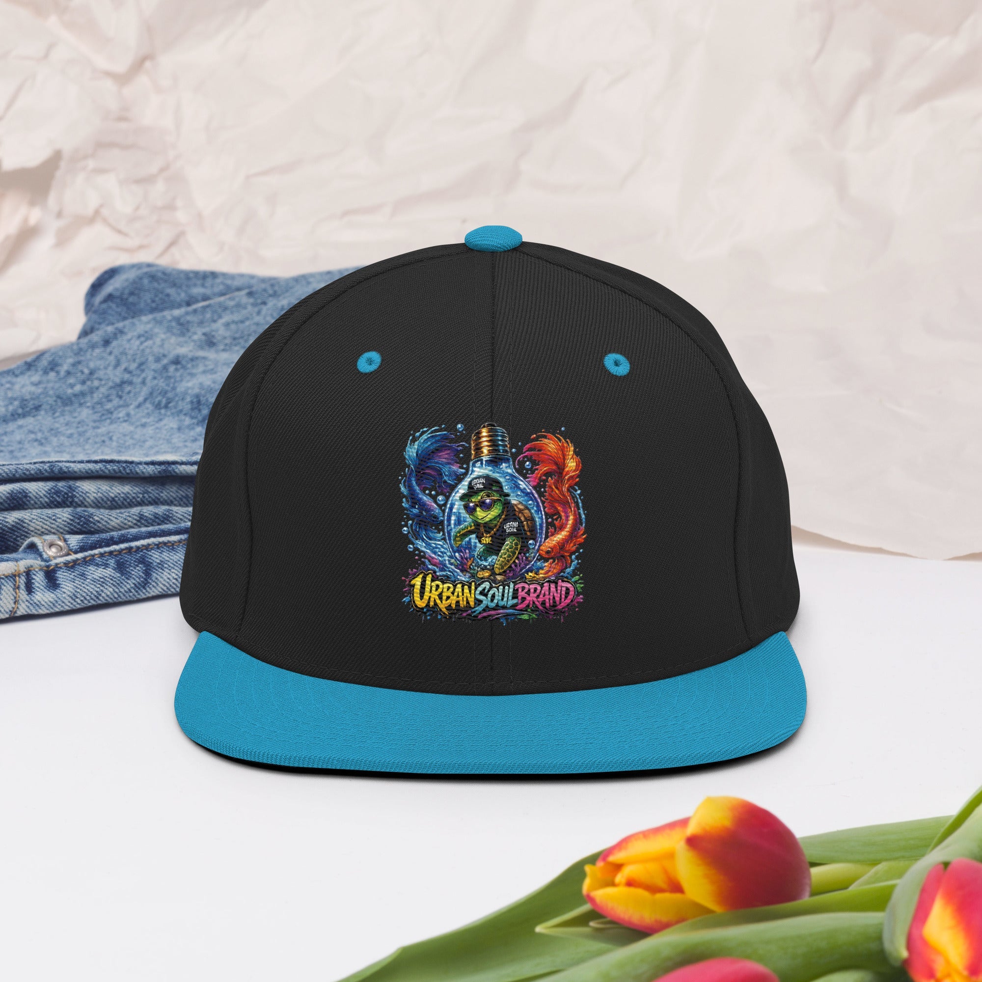 Urban Soul Fish Bowl Turtle Snapback Hat