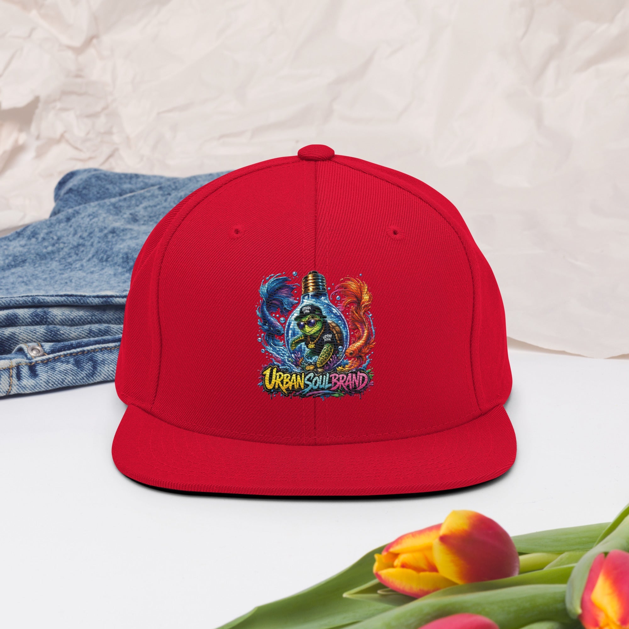 Urban Soul Fish Bowl Turtle Snapback Hat