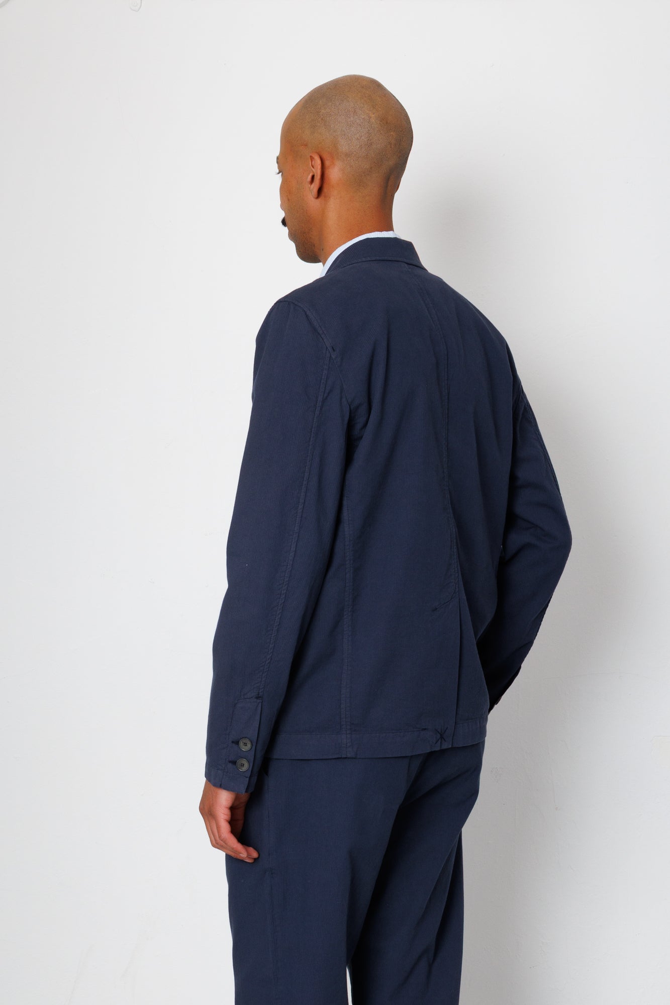 Assembly Blazer - Soft Navy Mini Stripe