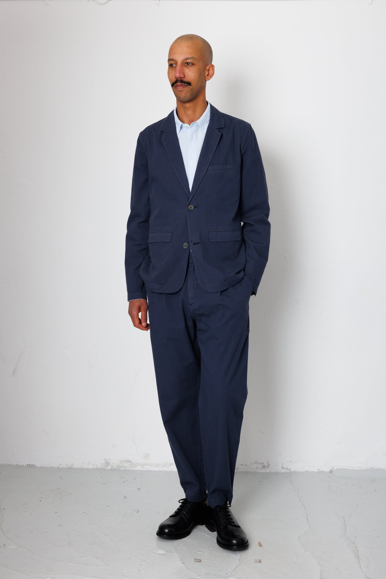 Assembly Blazer - Soft Navy Mini Stripe