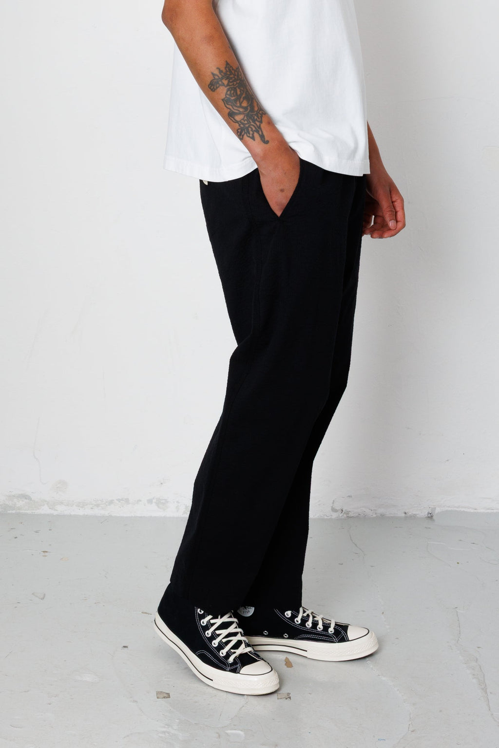 Assembly Pant - Black Seersucker